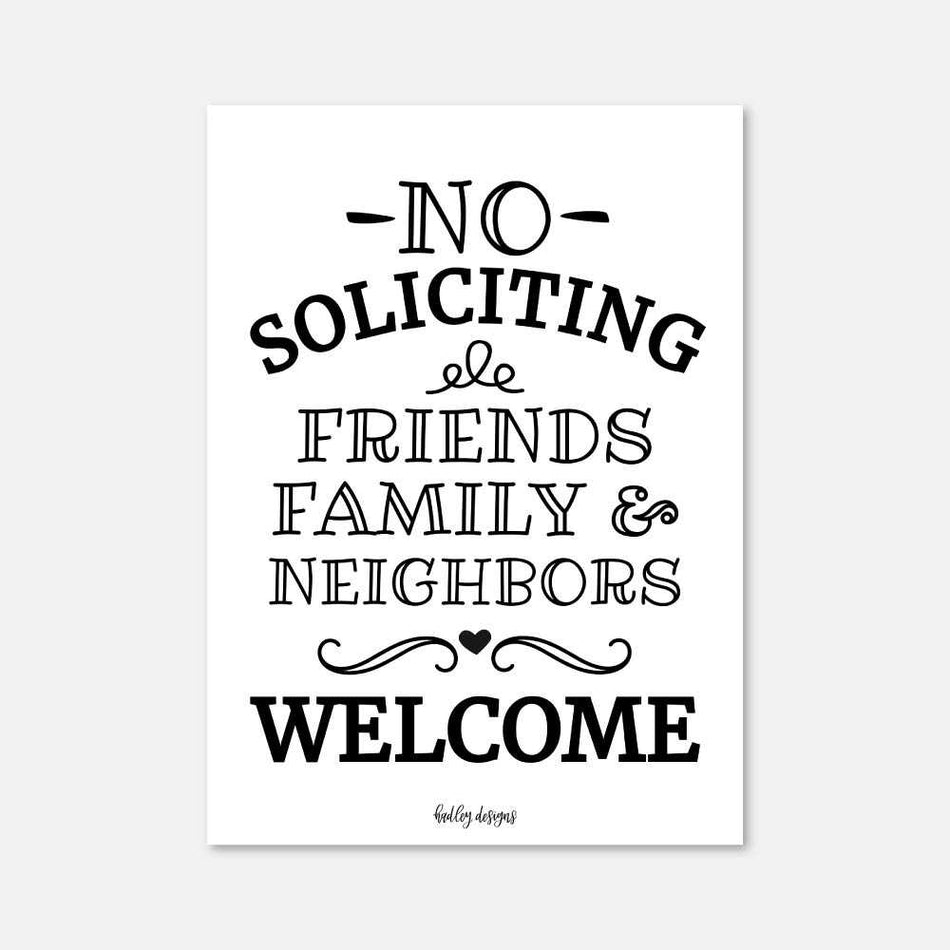 No Soliciting Sign Printable