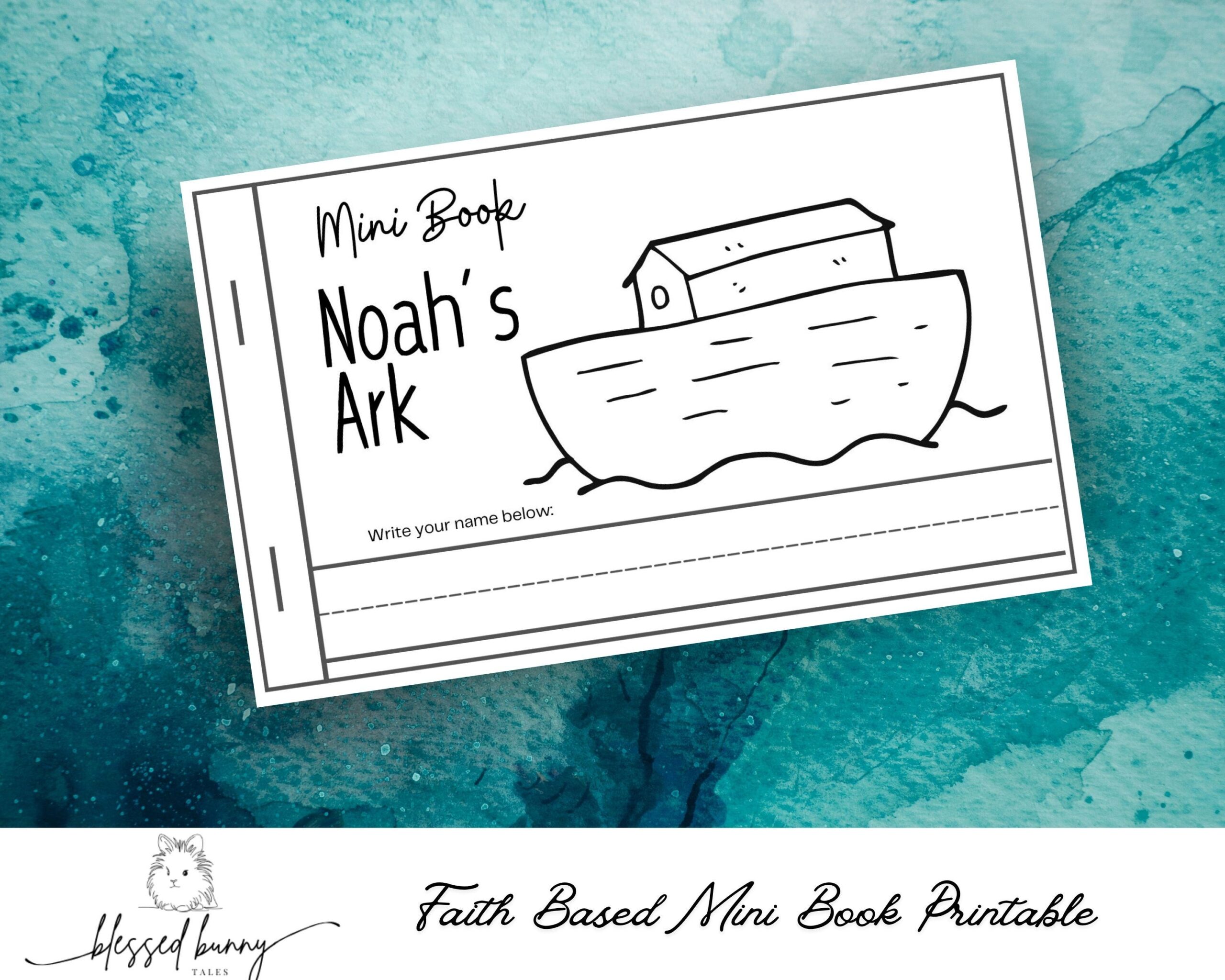 Noah s Ark Mini Book Printable Bible Story Book Bible Crafts Bible Lessons And Stories Etsy