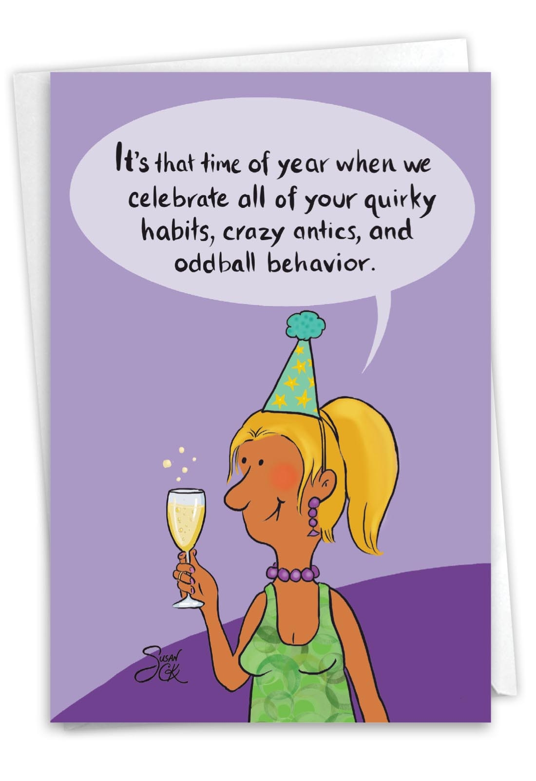 Nobleworks Funny Birthday Greeting Card With 5 X 7 Inch Envelope 1 Card Bday Weirder Than Me C10862bdg