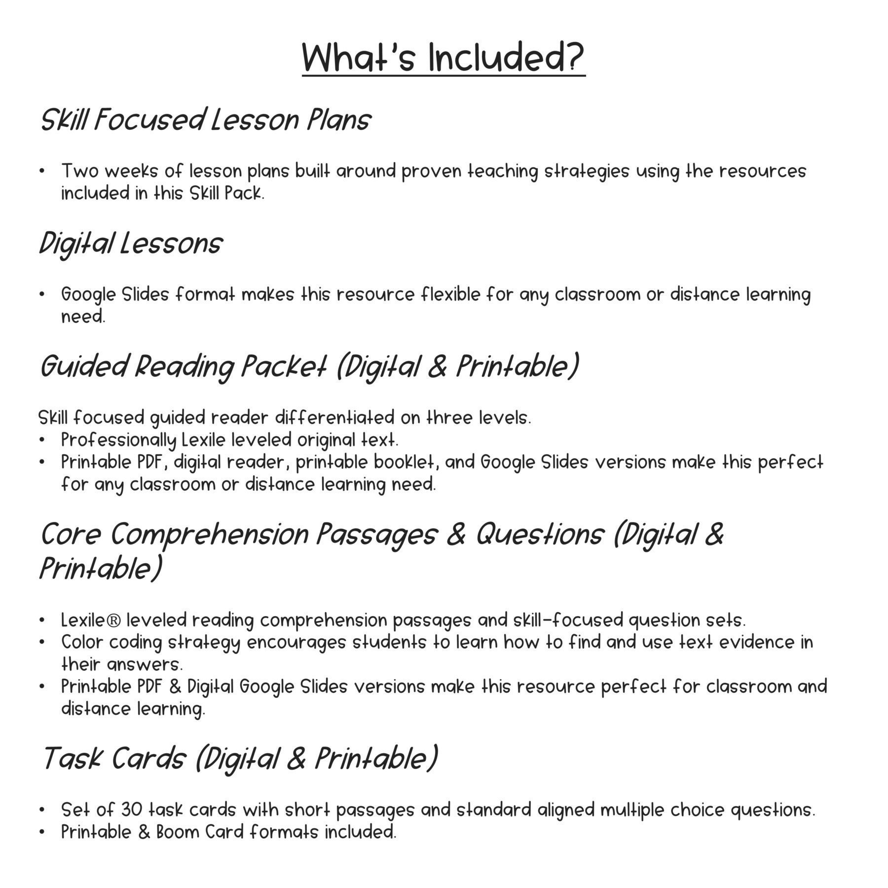 Nonfiction Questions Skill Pack Bundle RI 2 1 U0026 RI 3 1 Print U0026 Digital