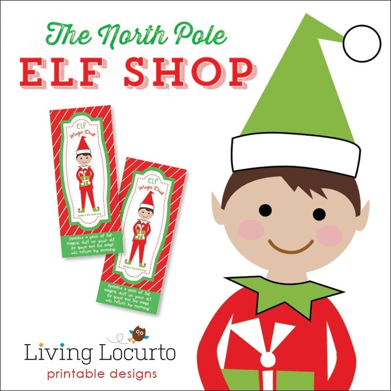 North Pole Elf Shop Cute Printables For The Elf On The Shelf
