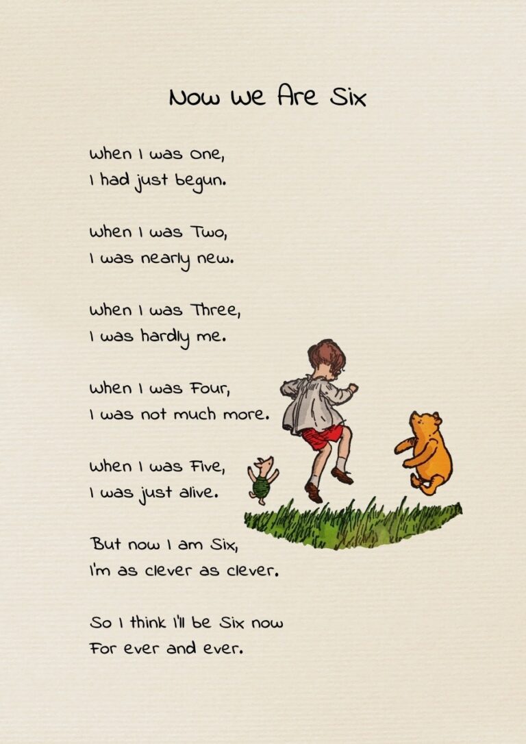 Now We Are Six A A Milne Poems Color Print When I Was One I Had 