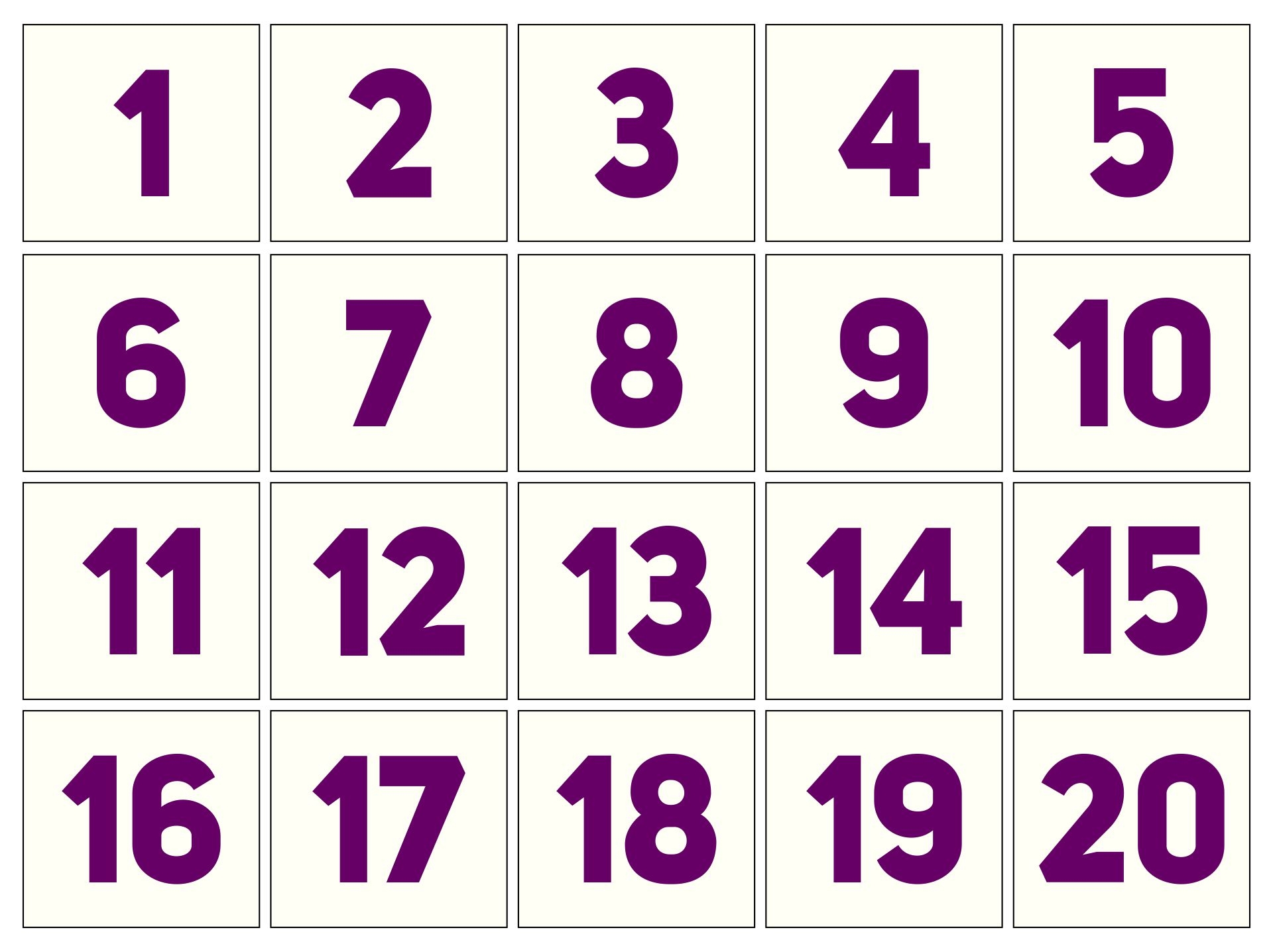 Number Cards Printable Number Large Cards 0 9 By The Rabbit Studio 