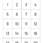 Number Chart 1 20 Numbers 1 To 20 Printable Numbers And 