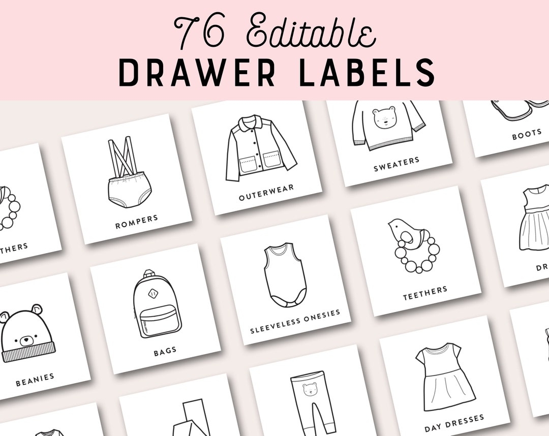 free baby closet labels printable