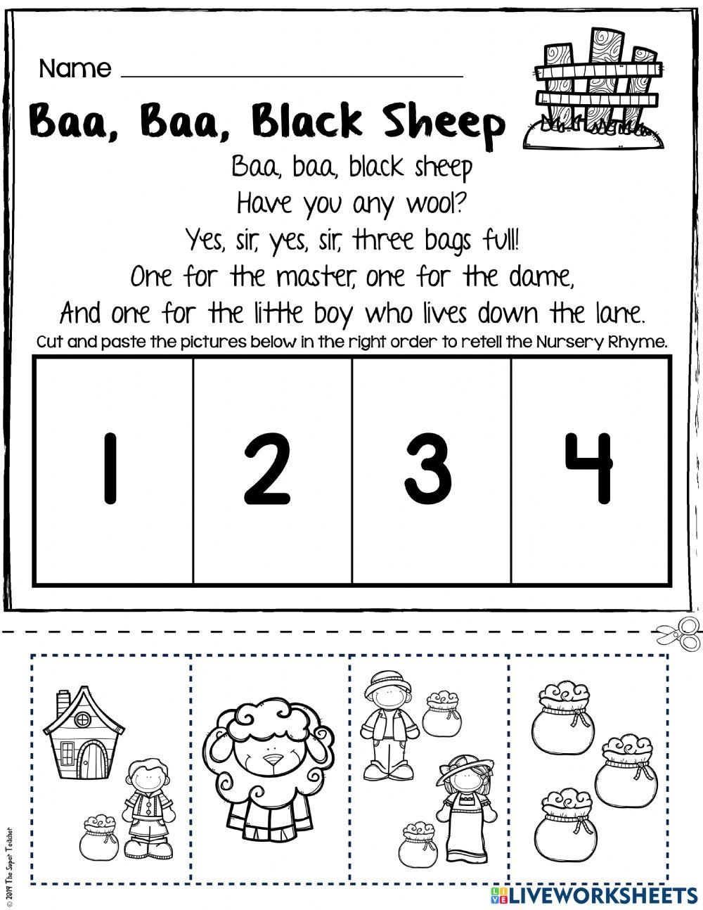Nursery Rhyme Live Worksheets Worksheets Library Nursery Rhyme Live Worksheets Worksheets Library