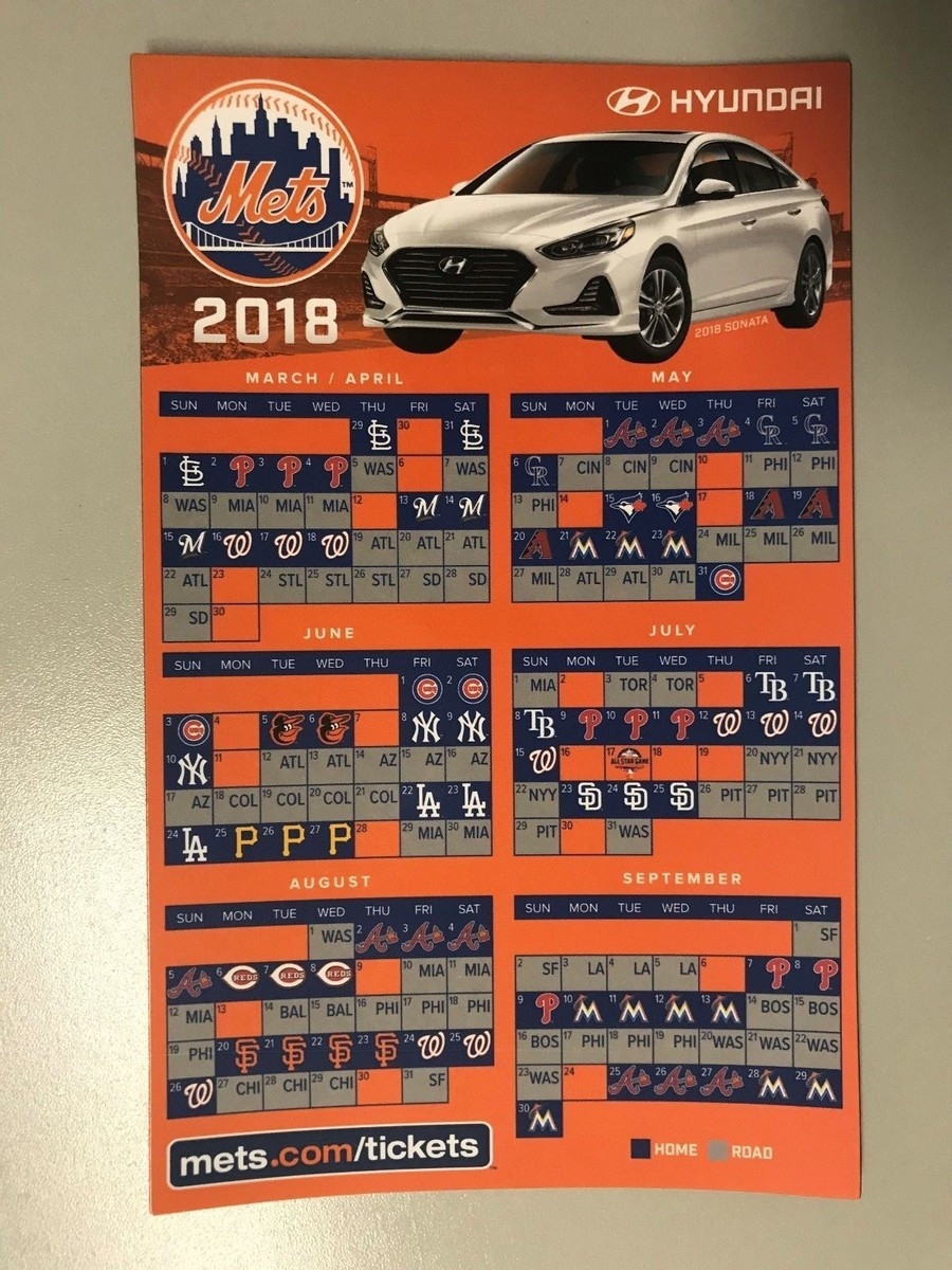 NY METS 2018 Magnetic Schedule Stadium Giveaway SGA 2018 POCKET 