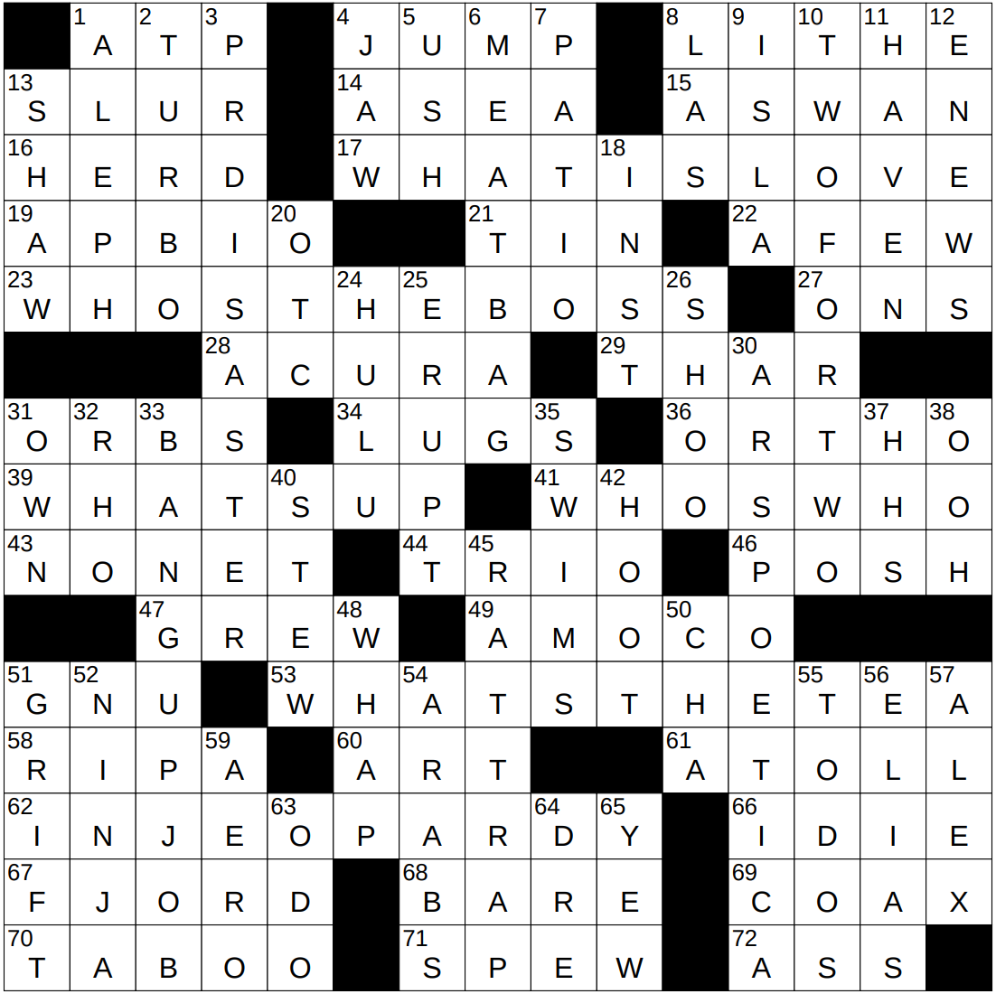 NYXCrossword Answers To The New York Times Crossword