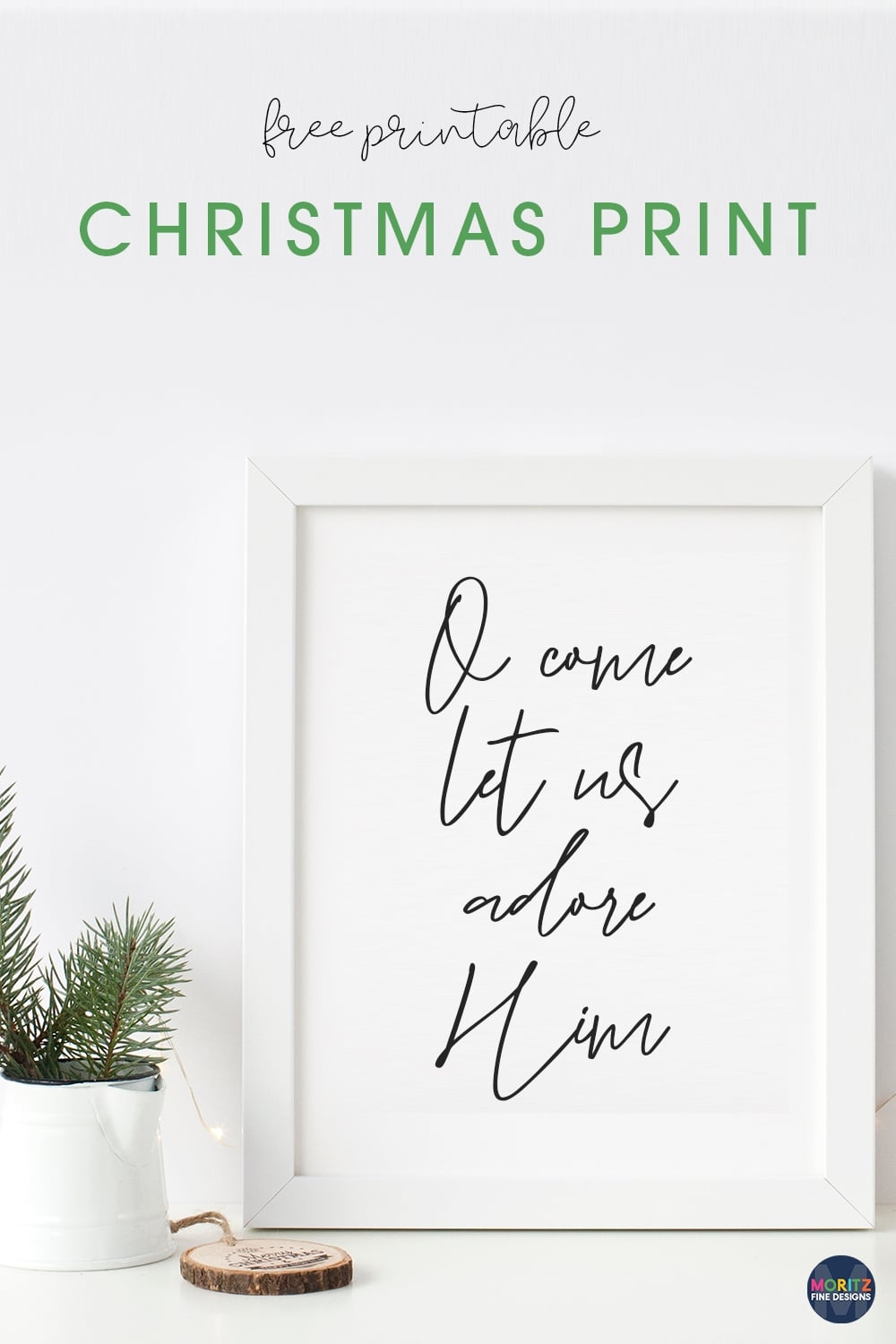O Come Let Us Adore Him Art Print Christmas Free Printable 