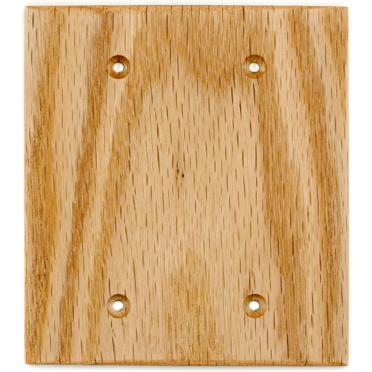 Oak Wood Wall Plate 2 Gang Blank Outlet Cover