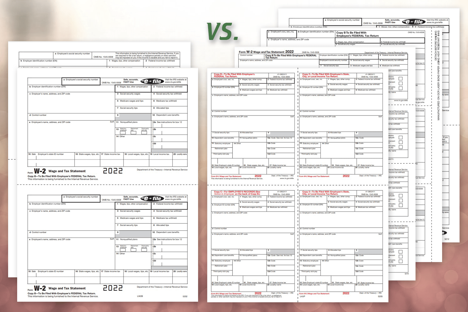 Official 2up W2 Forms Vs Condensed 3up U0026 4up DiscountTaxForms