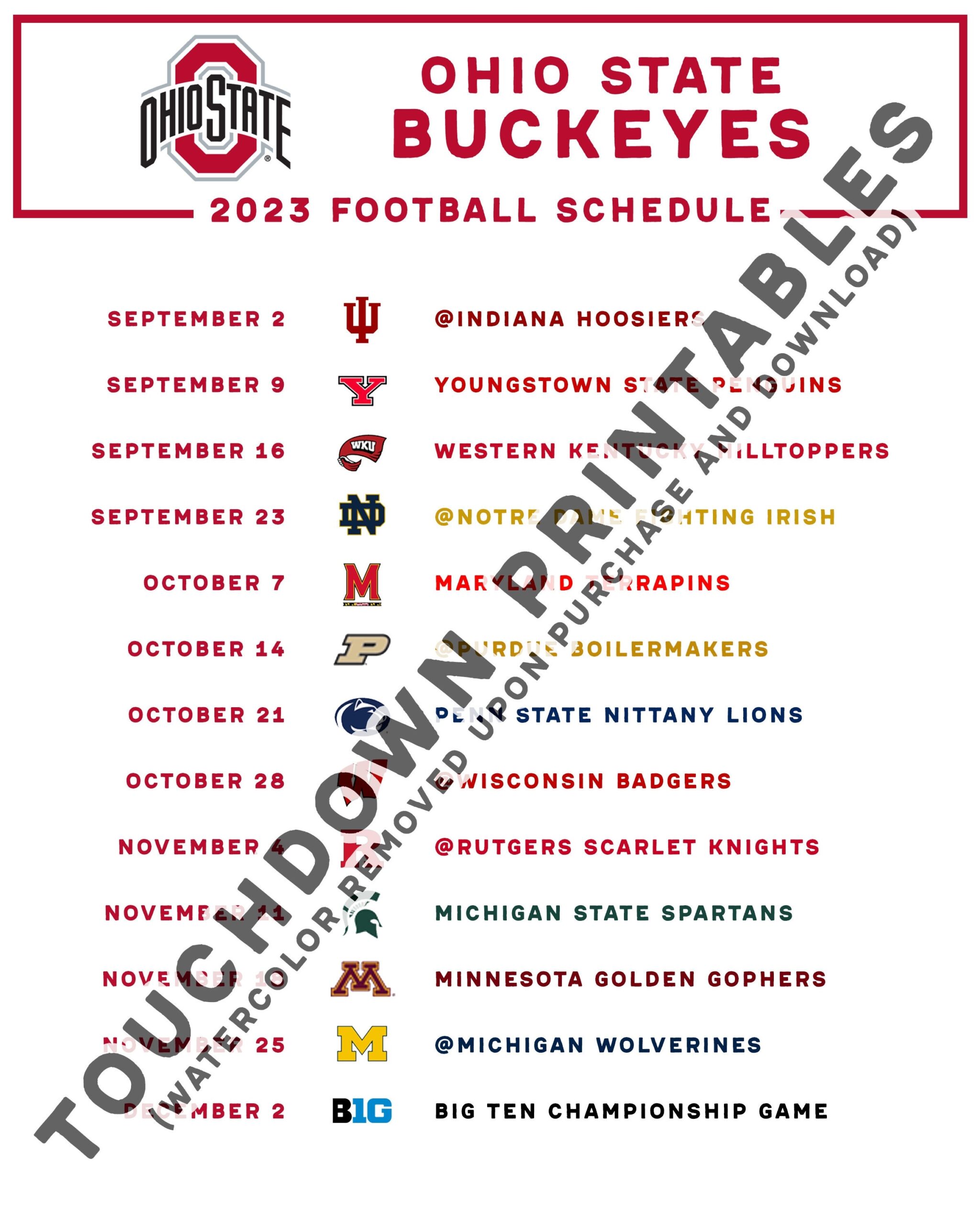 Ohio Hot Sale State Schedule