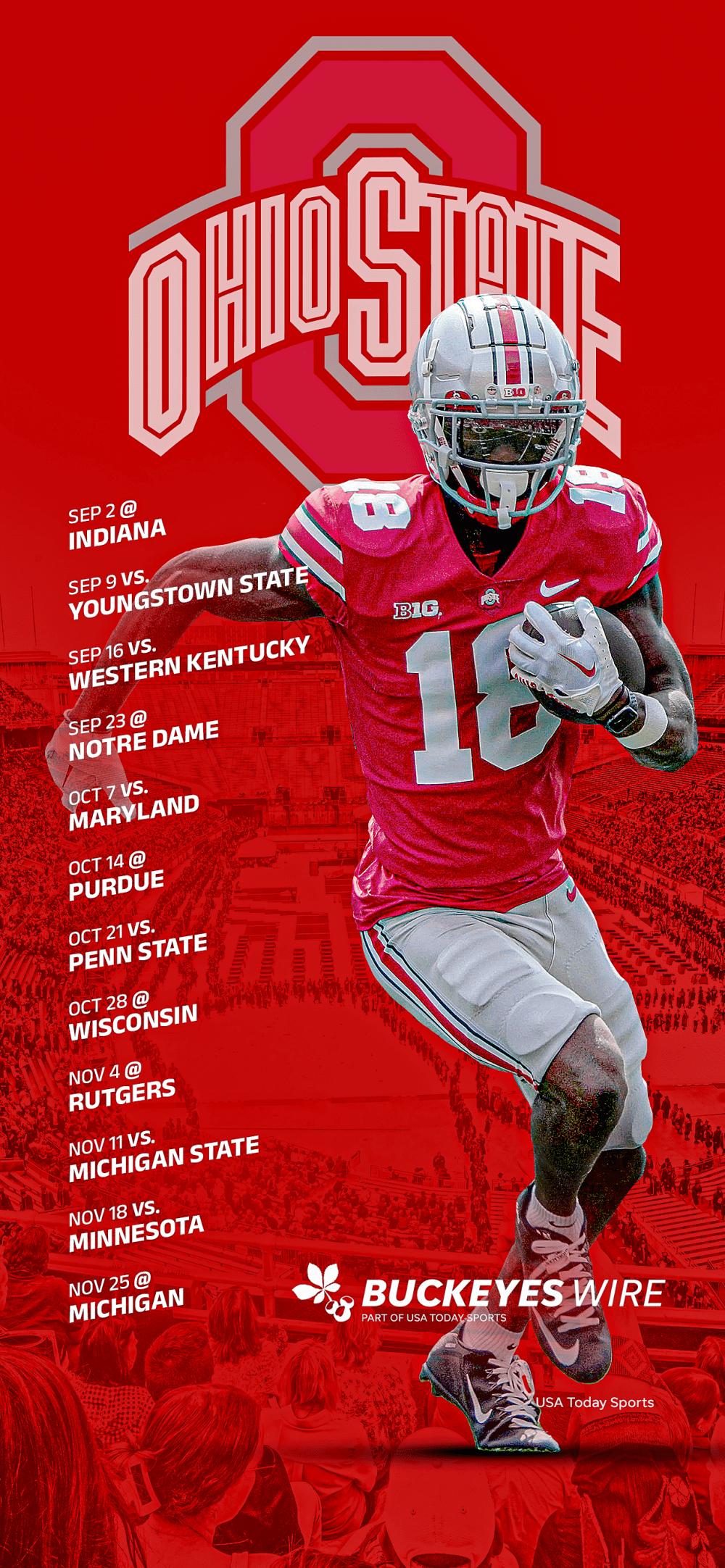 Ohio State 2018 Football Schedule The Blade Worksheets Library