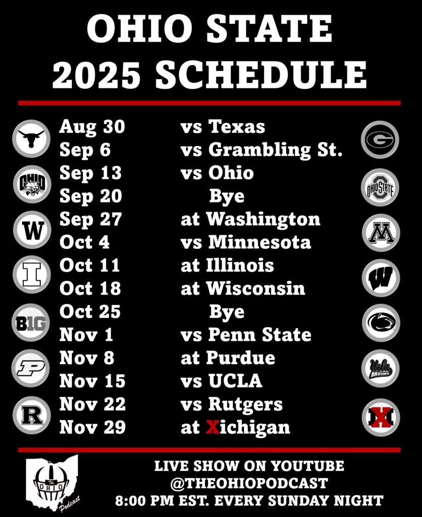 Ohio State 2025 Schedule The Ohio Podcast Ohio State 2025 Schedule The Ohio Podcast