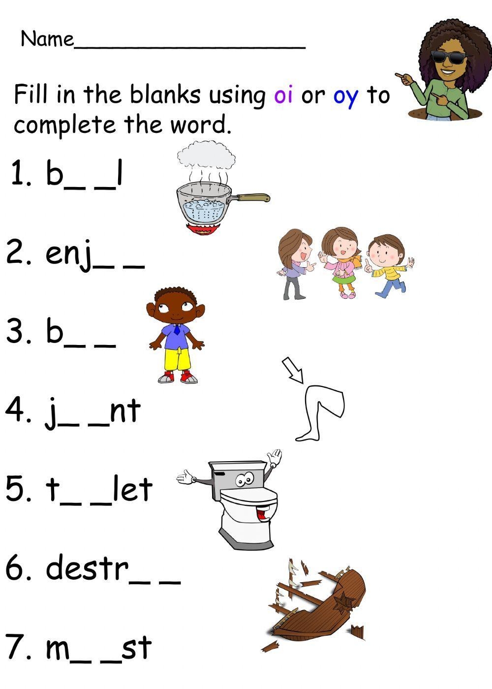 oi and oy printable games