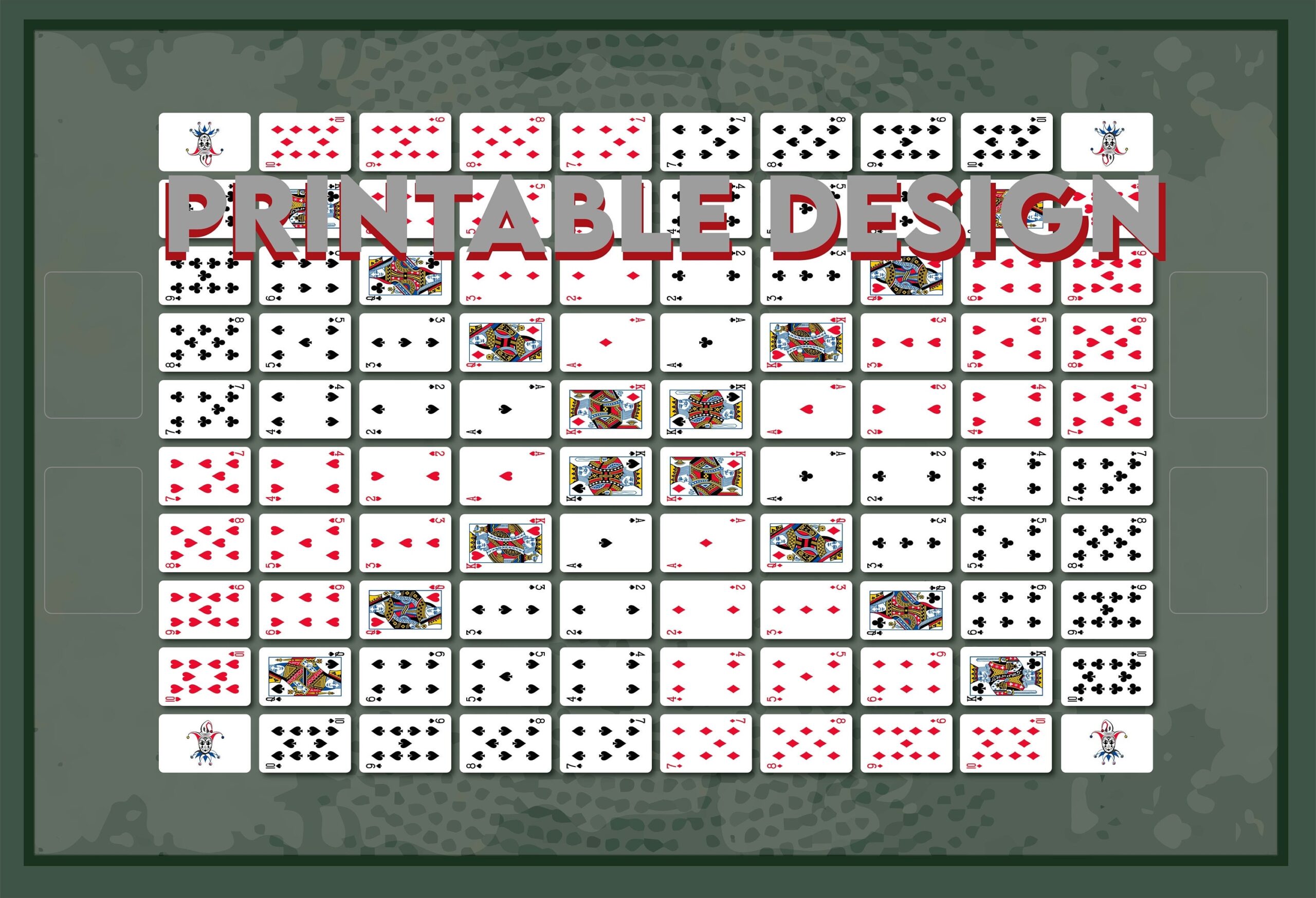 sequence game board layout printable