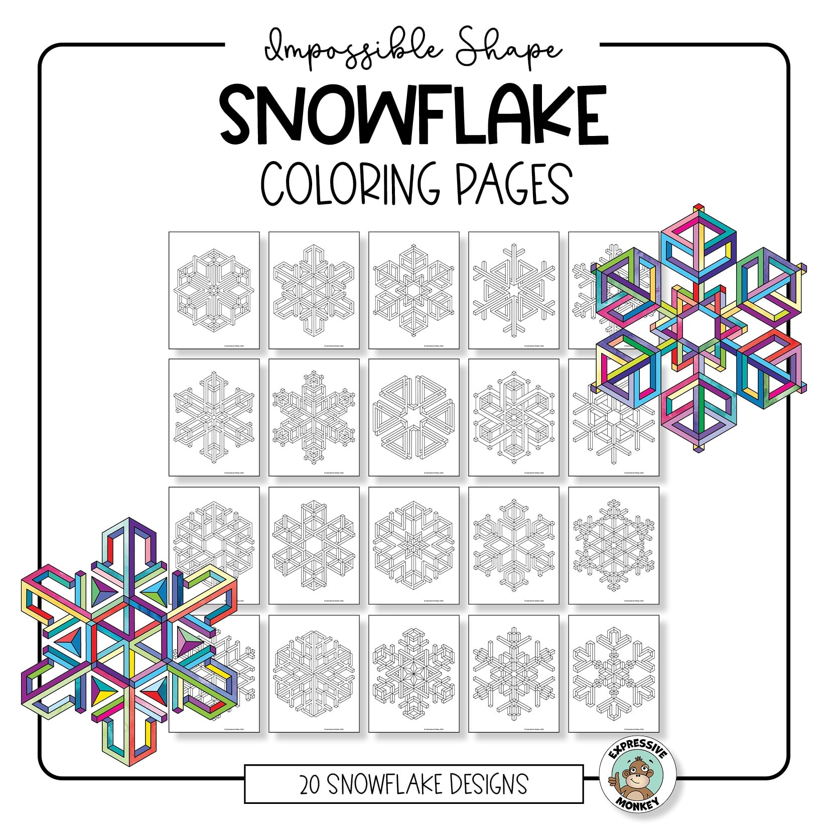 printable snowflake coloring pages