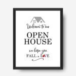 Open House Sign Realtor Printable Print And Frame Welcome Open House Real Estate Printable Personalized Printable Digital Download DIY