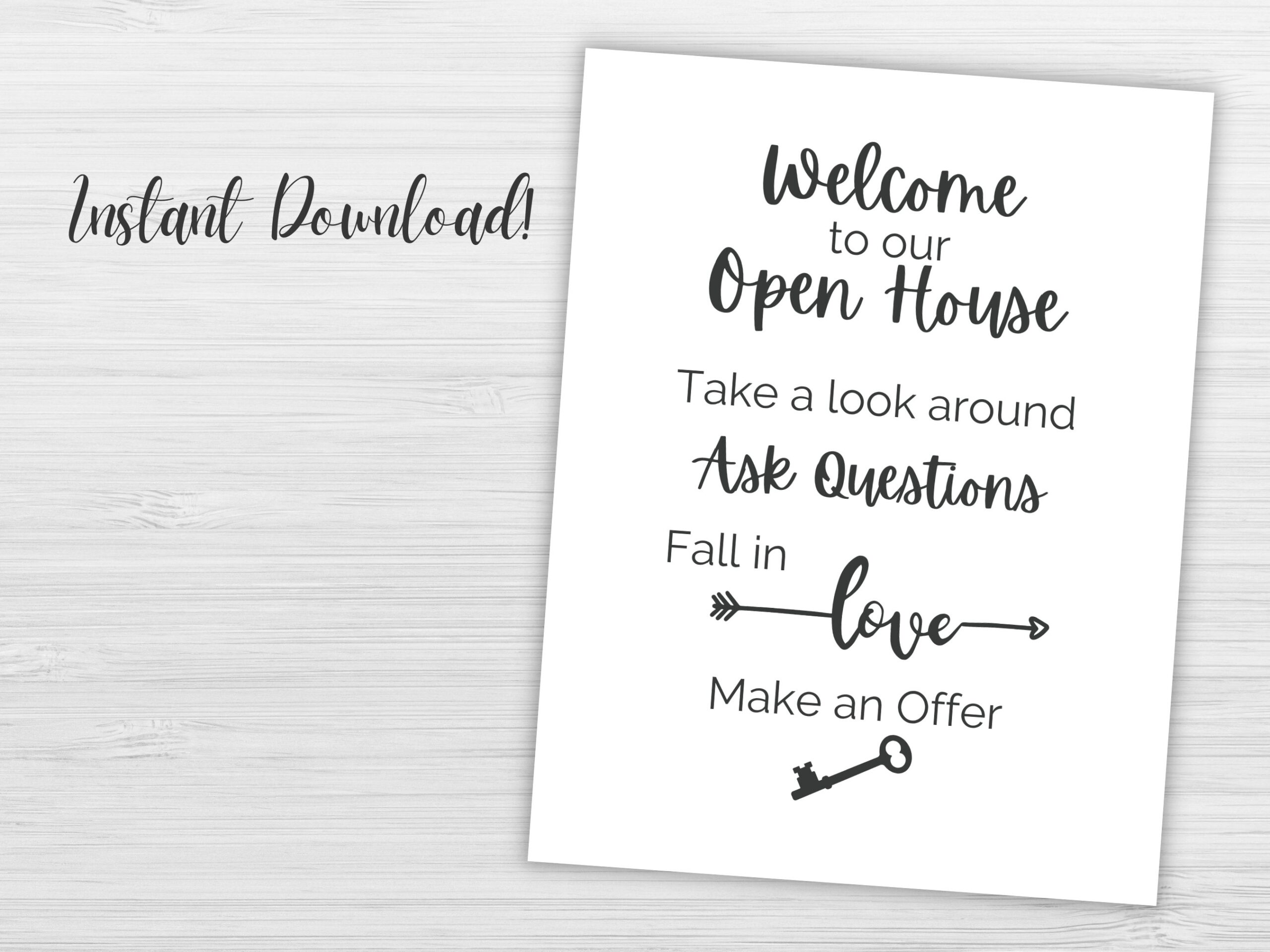 welcome to our open house printable sign