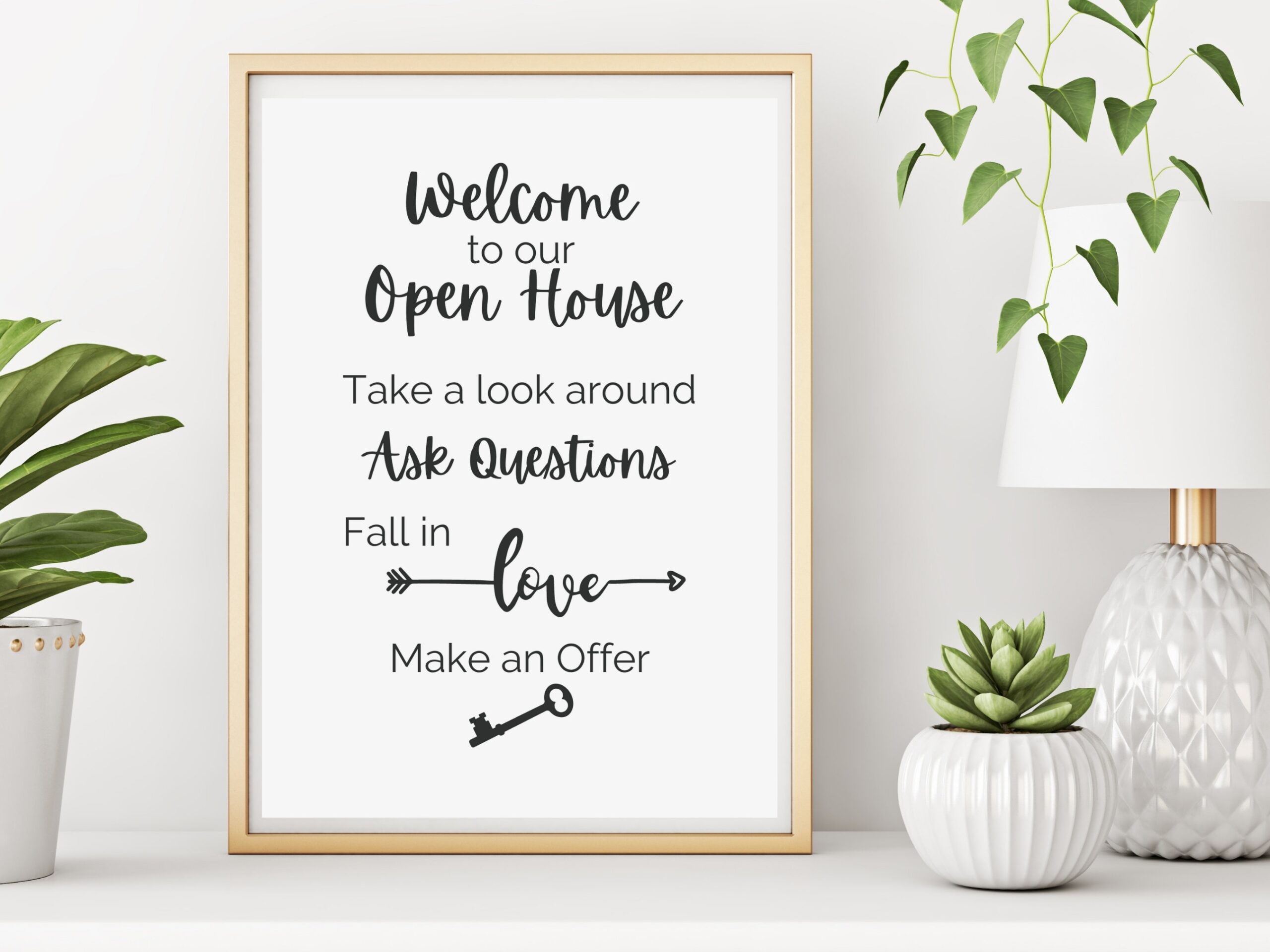 Open House Welcome Sign Real Estate Printable PDF Sign Real 
