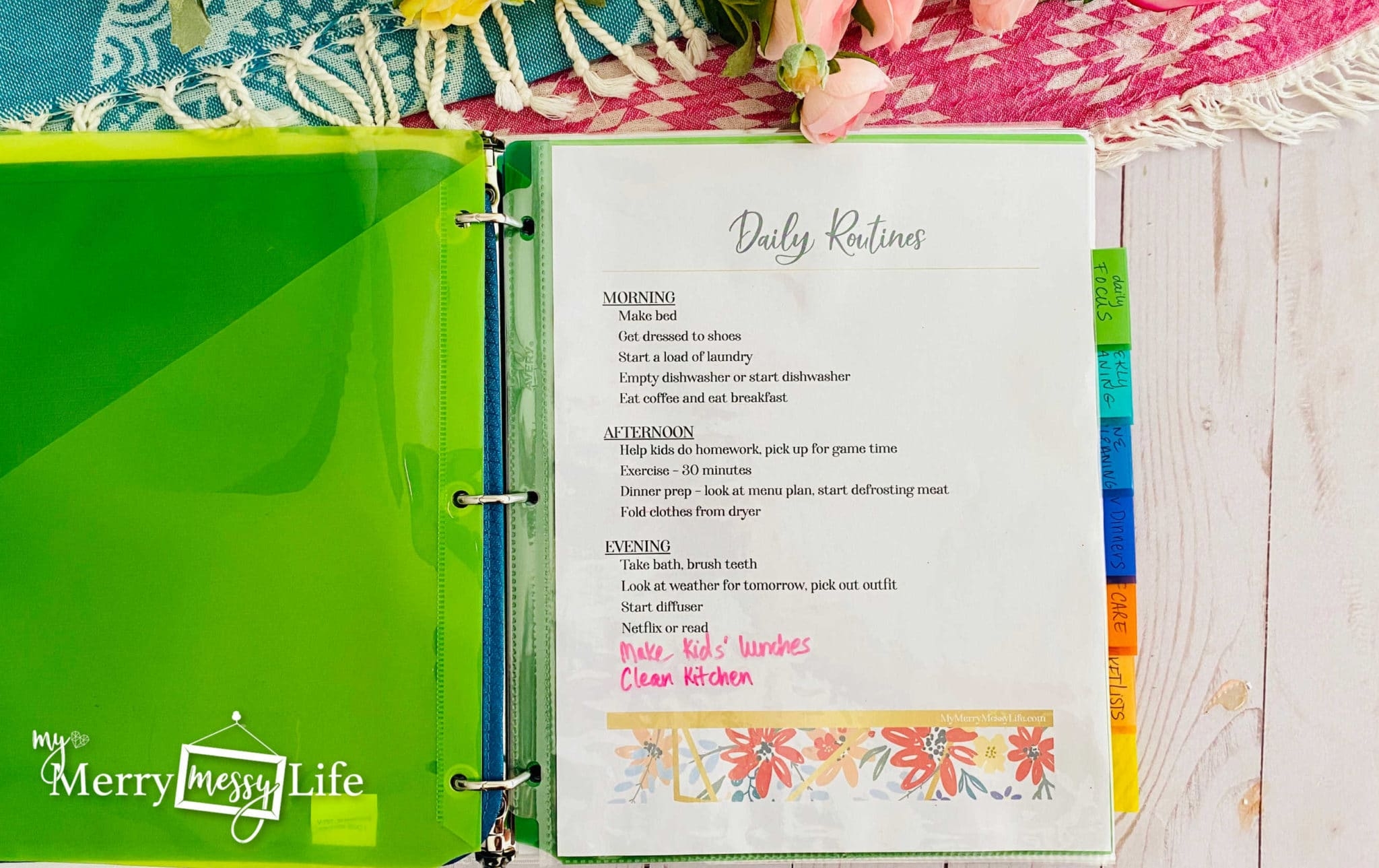 morning routine flylady printable
