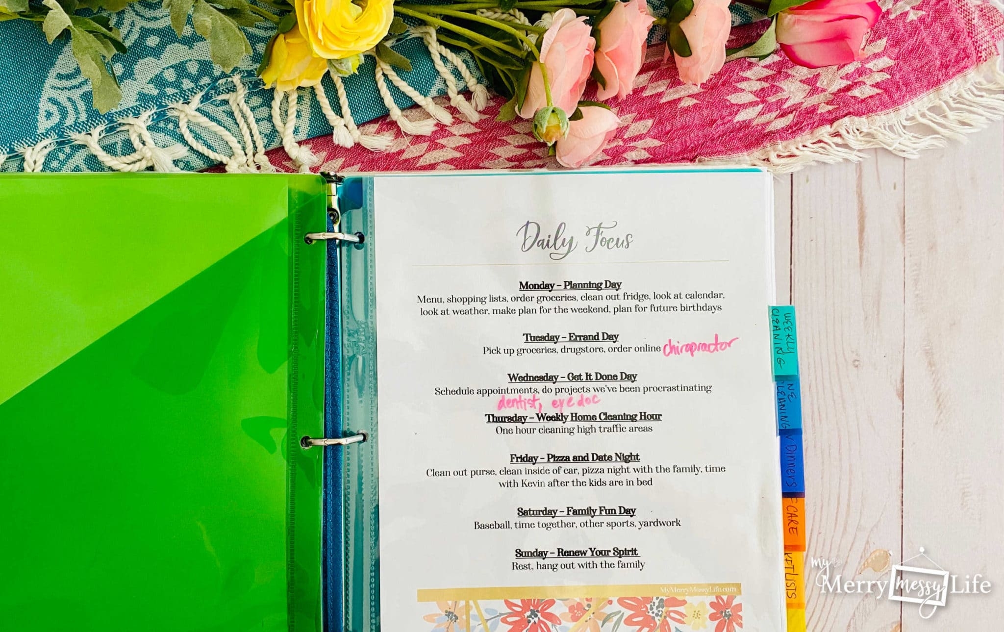 Organize And Clean Your Home With A Flylady Home Control Journal My Merry Messy Life