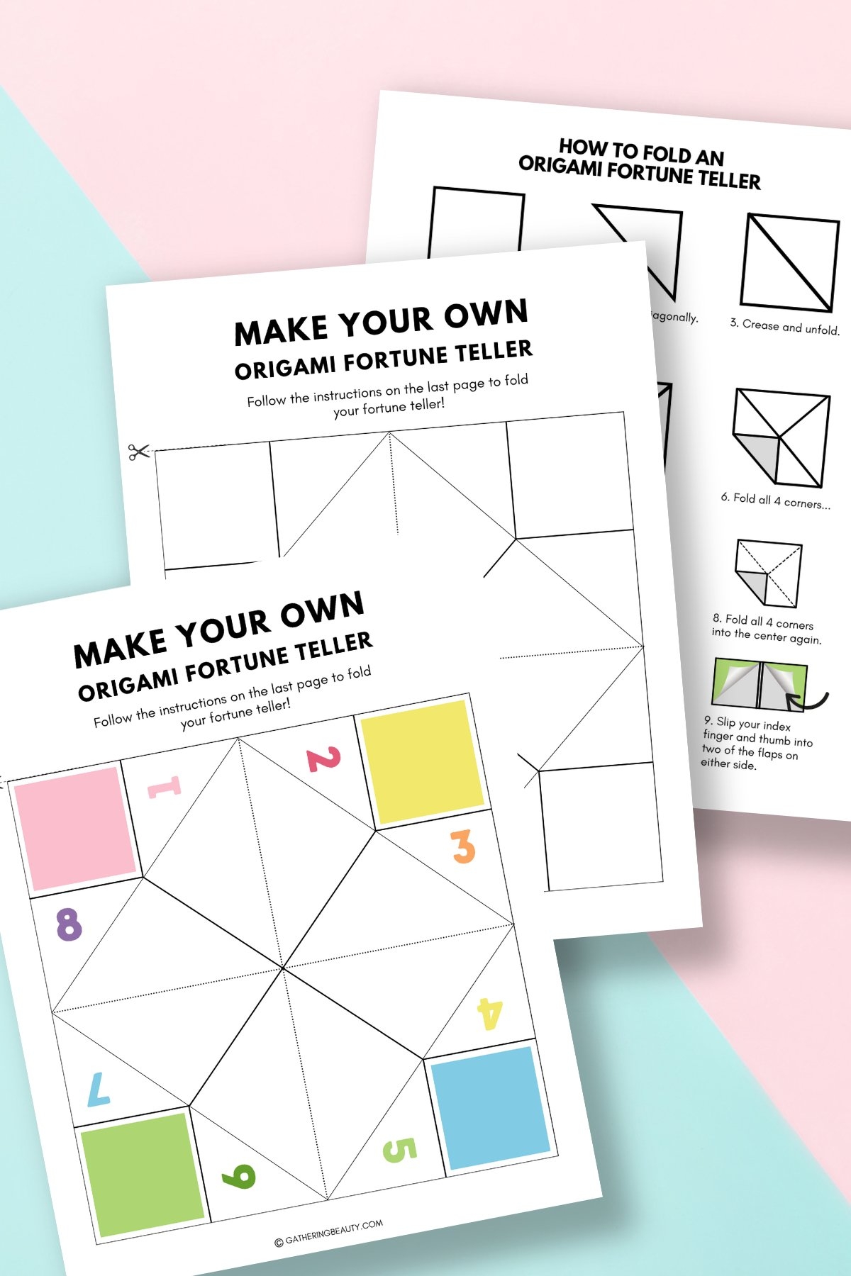 printable paper fortune teller