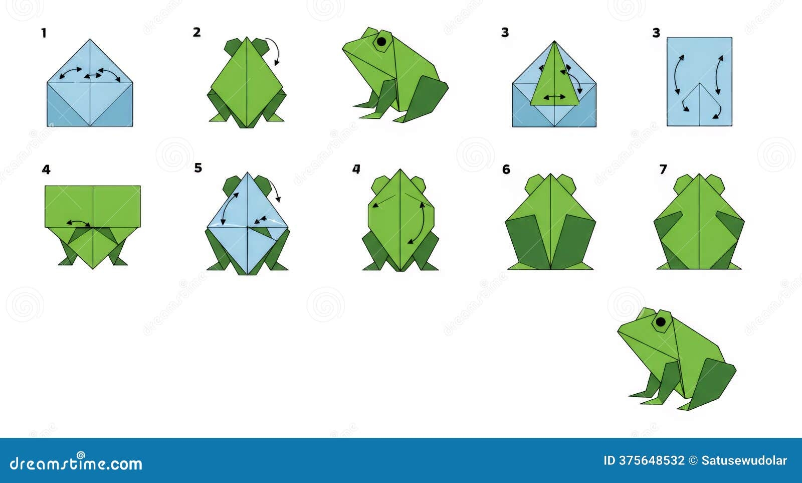 origami frog printable instructions