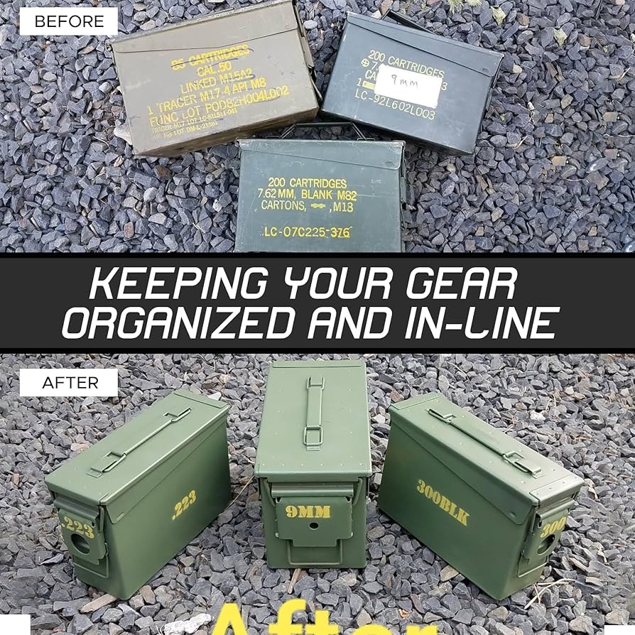 OST Ammo Can Stencils Personalized Ammo Box Amazon