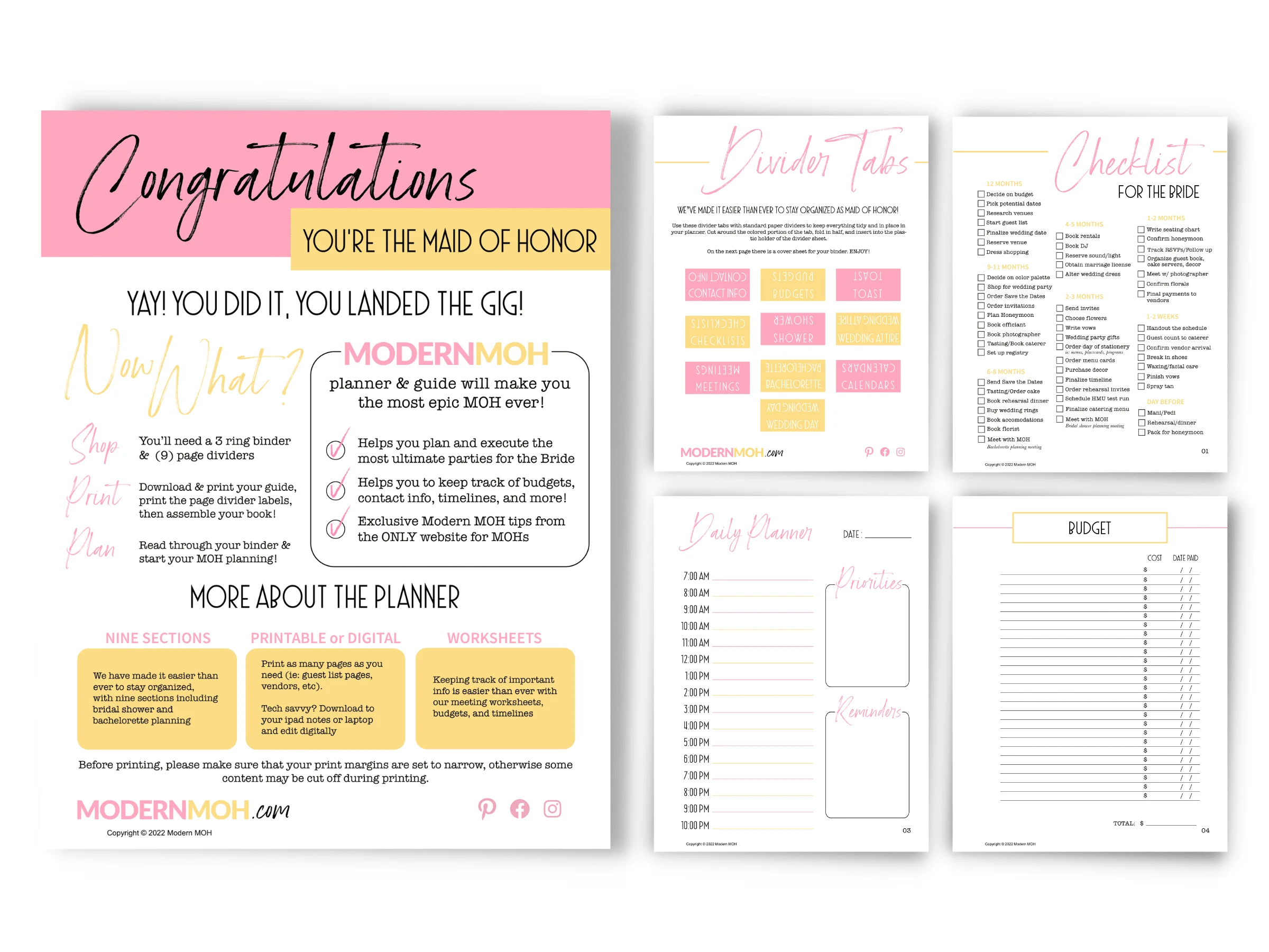 Our Exclusive Maid Of Honor Planner Modern MOH Our Exclusive Maid Of Honor Planner Modern MOH