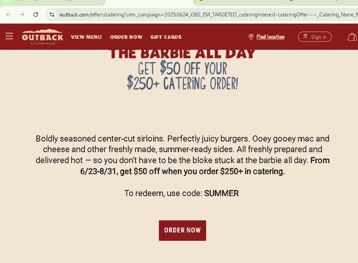 Outback Steakhouse Coupon Codes 50 Off Aug 2025