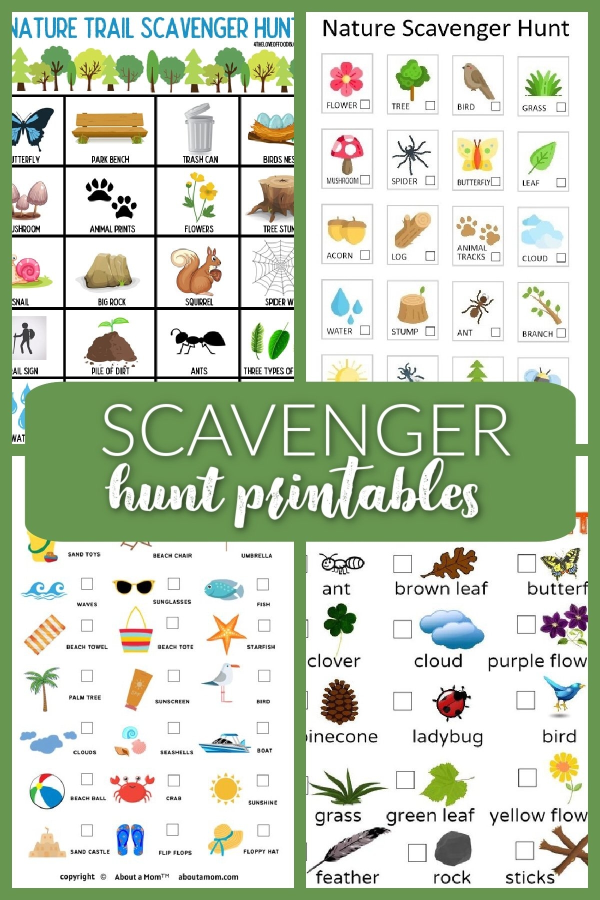nature scavenger hunt printable
