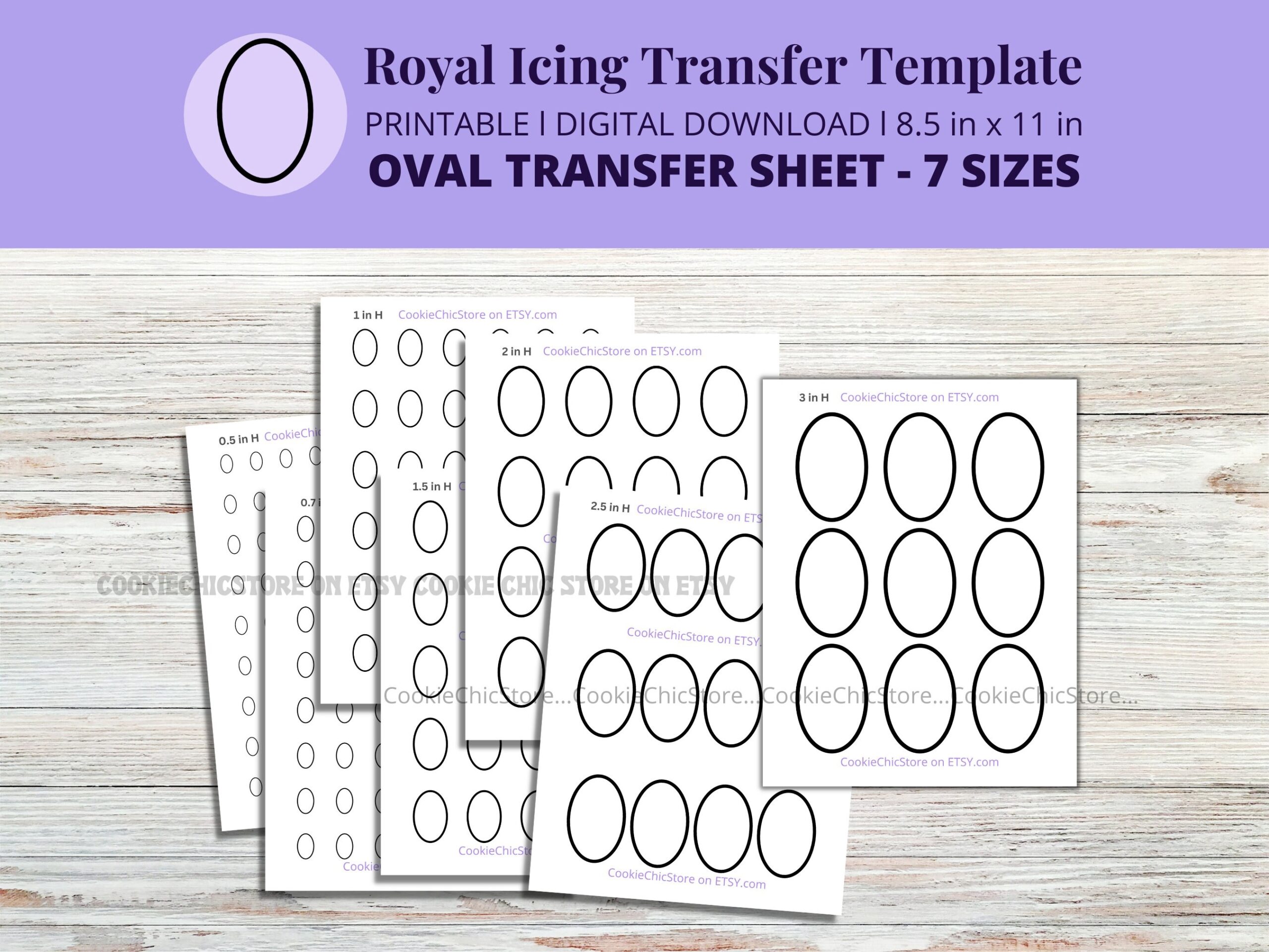 Oval Templates Etsy