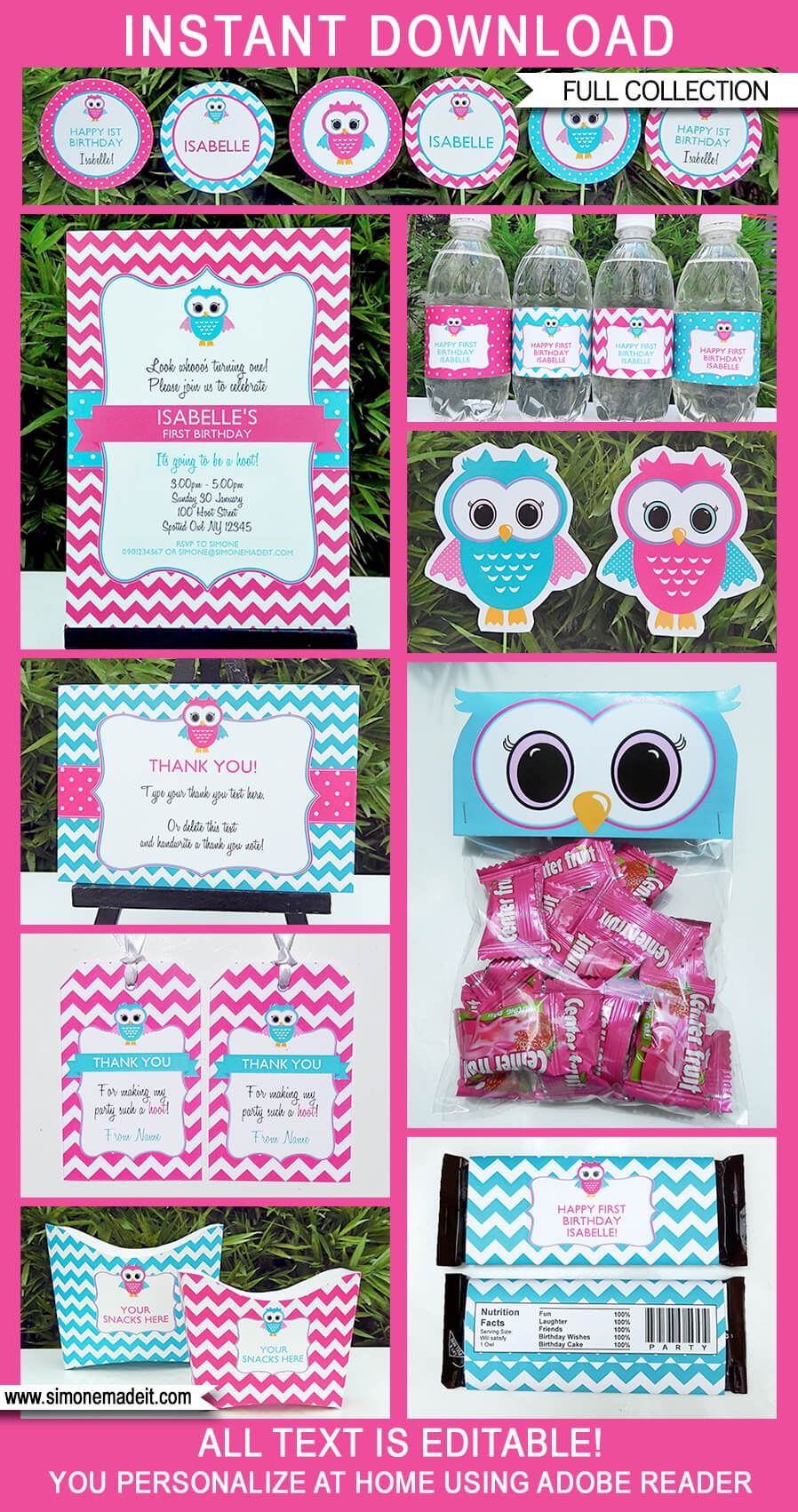 owl birthday printables free