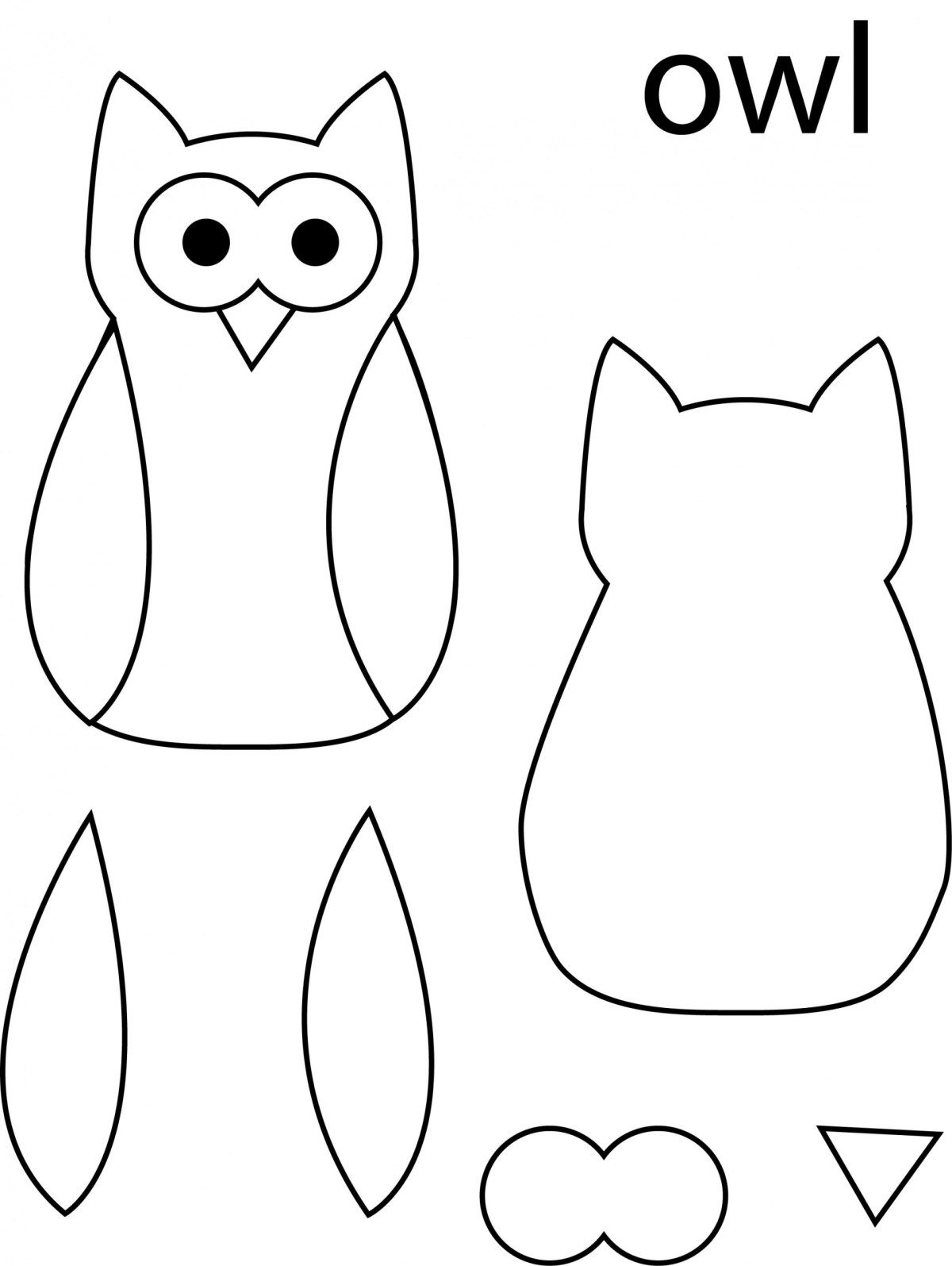 Owl Template Worksheets Library