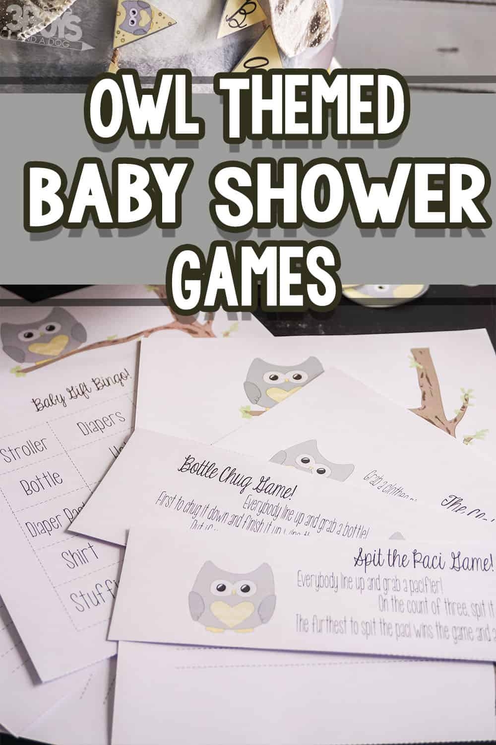 free printable owl baby shower games