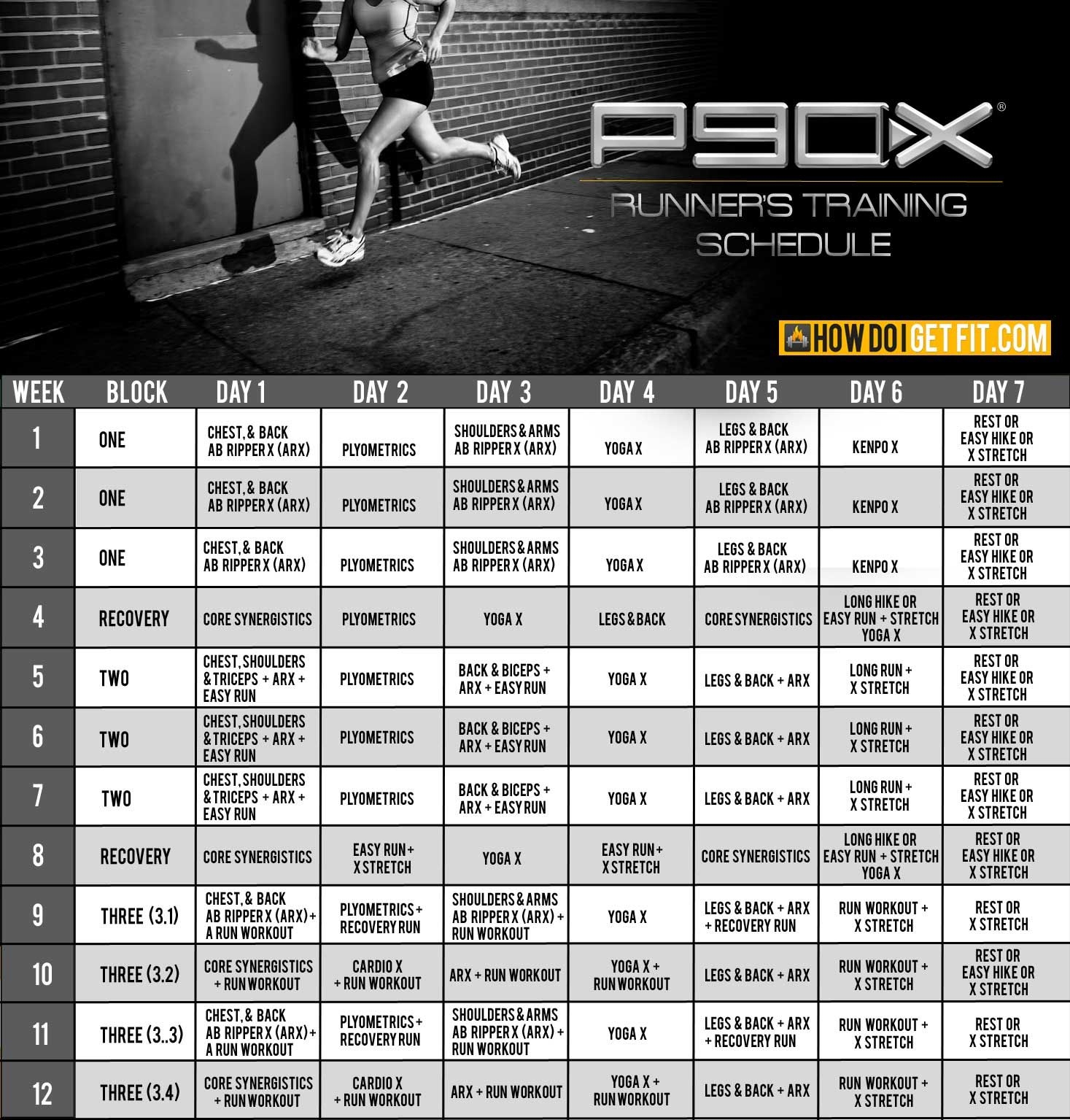 P90x Workout Schedule
