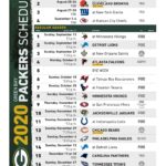 PACKERVILLE U S A 2018 Green Bay Packers Schedule Worksheets Library
