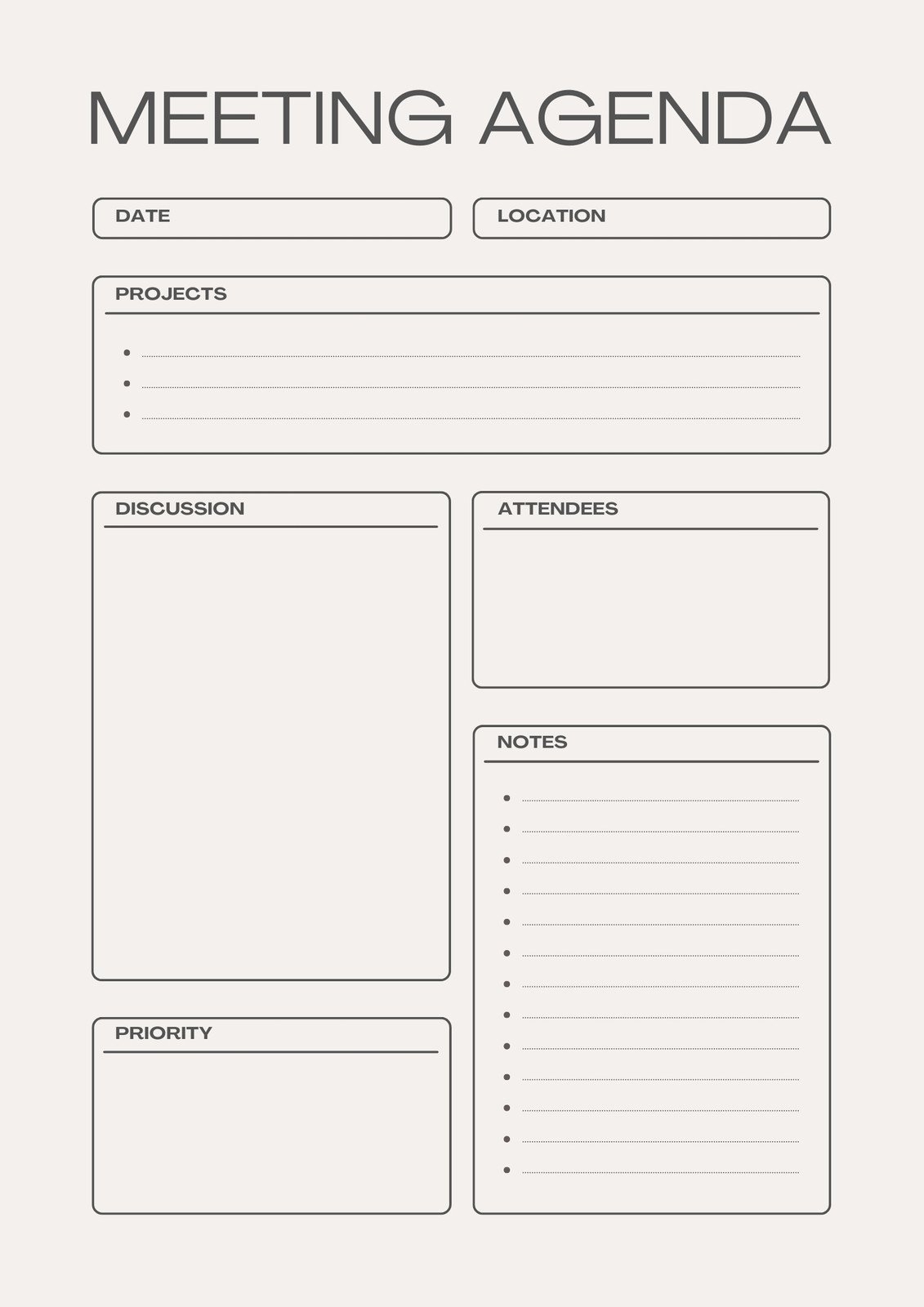 Page 2 Free And Customizable Agenda Templates Canva