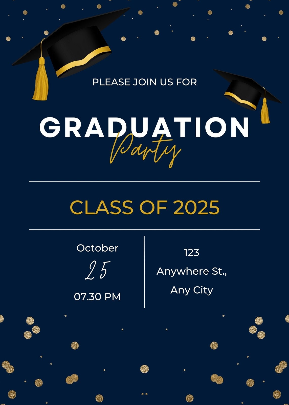 Page 3 Free Custom Printable Graduation Invitation Templates Canva