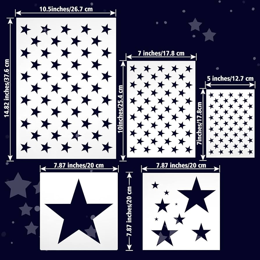 Painting Stencils 1766 American Flag Plastic Stencils Star Stencils For Curb Stencils