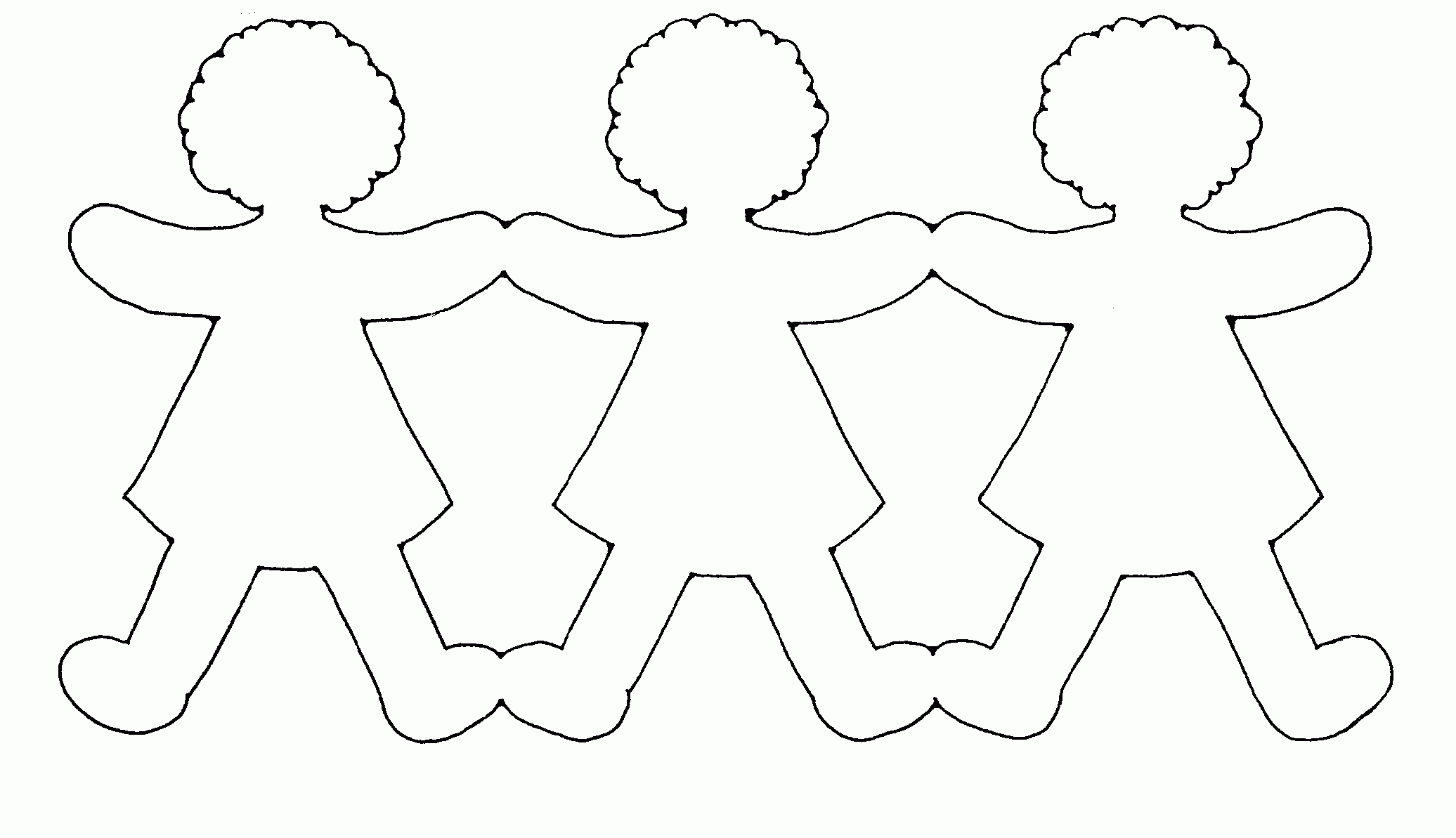 Paper Doll Template Best Coloring Pages For Kids