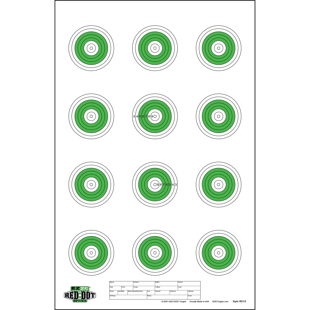 small bore targets printable