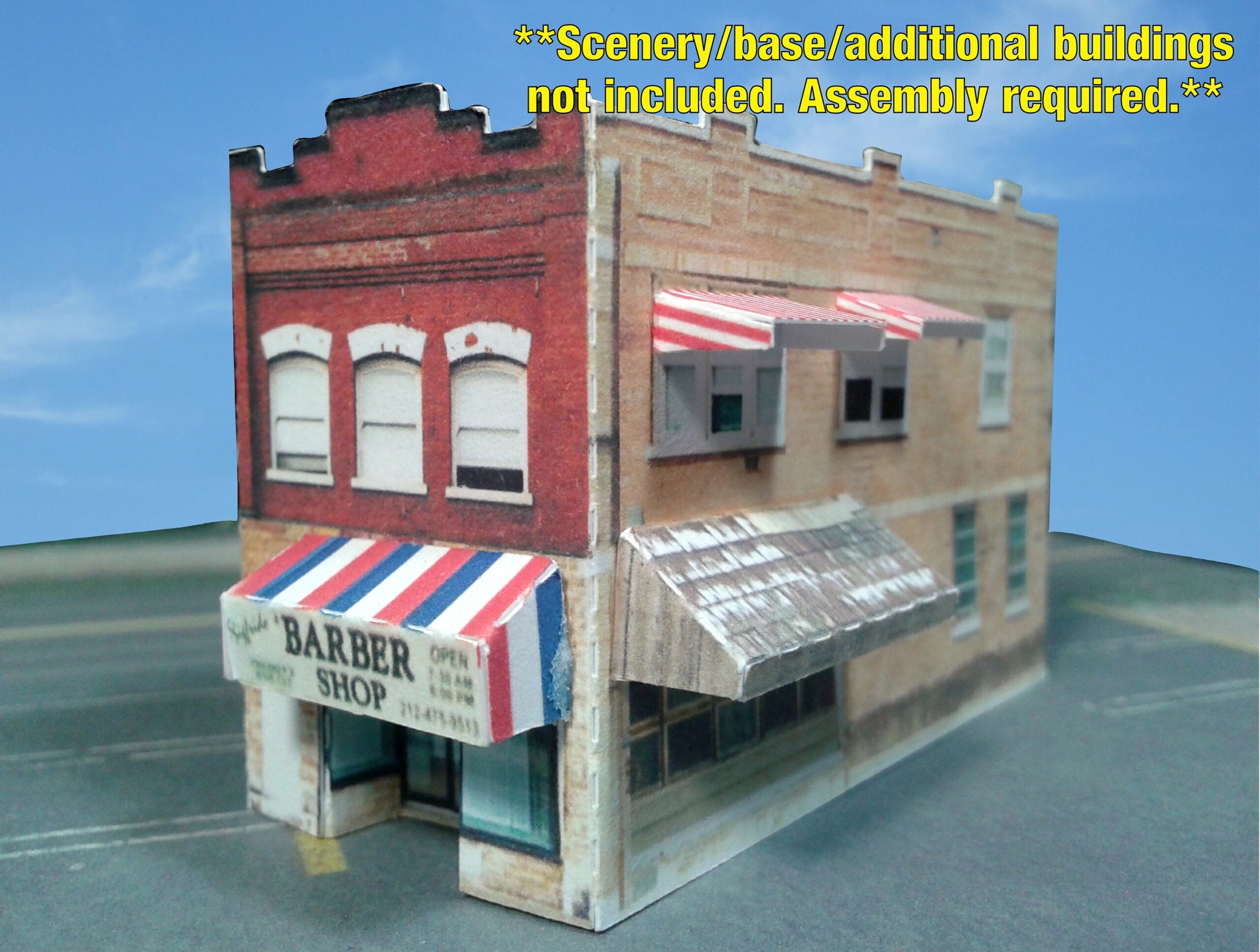 Paper Model Cardstock Building Multi Purpose Main Street Building 