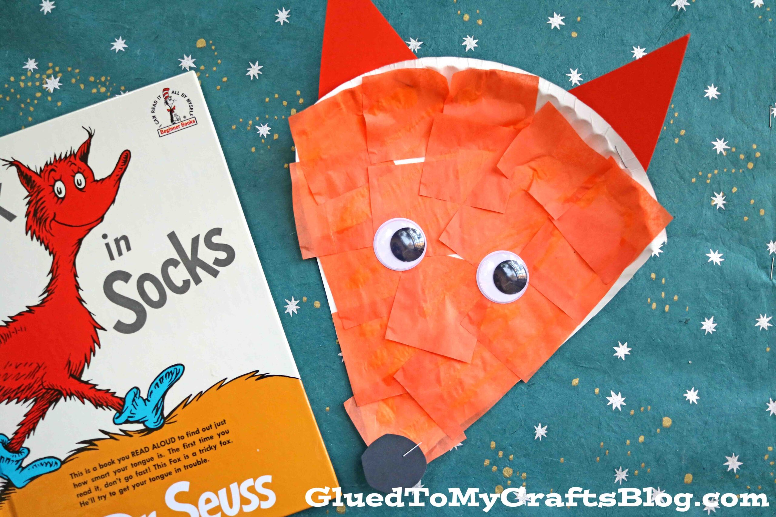Paper Plate Fox In Socks Craft