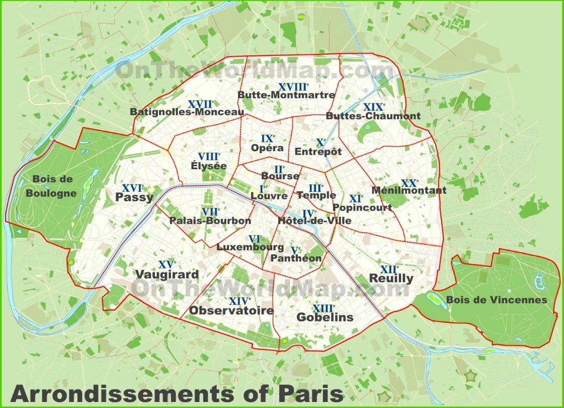 printable map of paris arrondissements