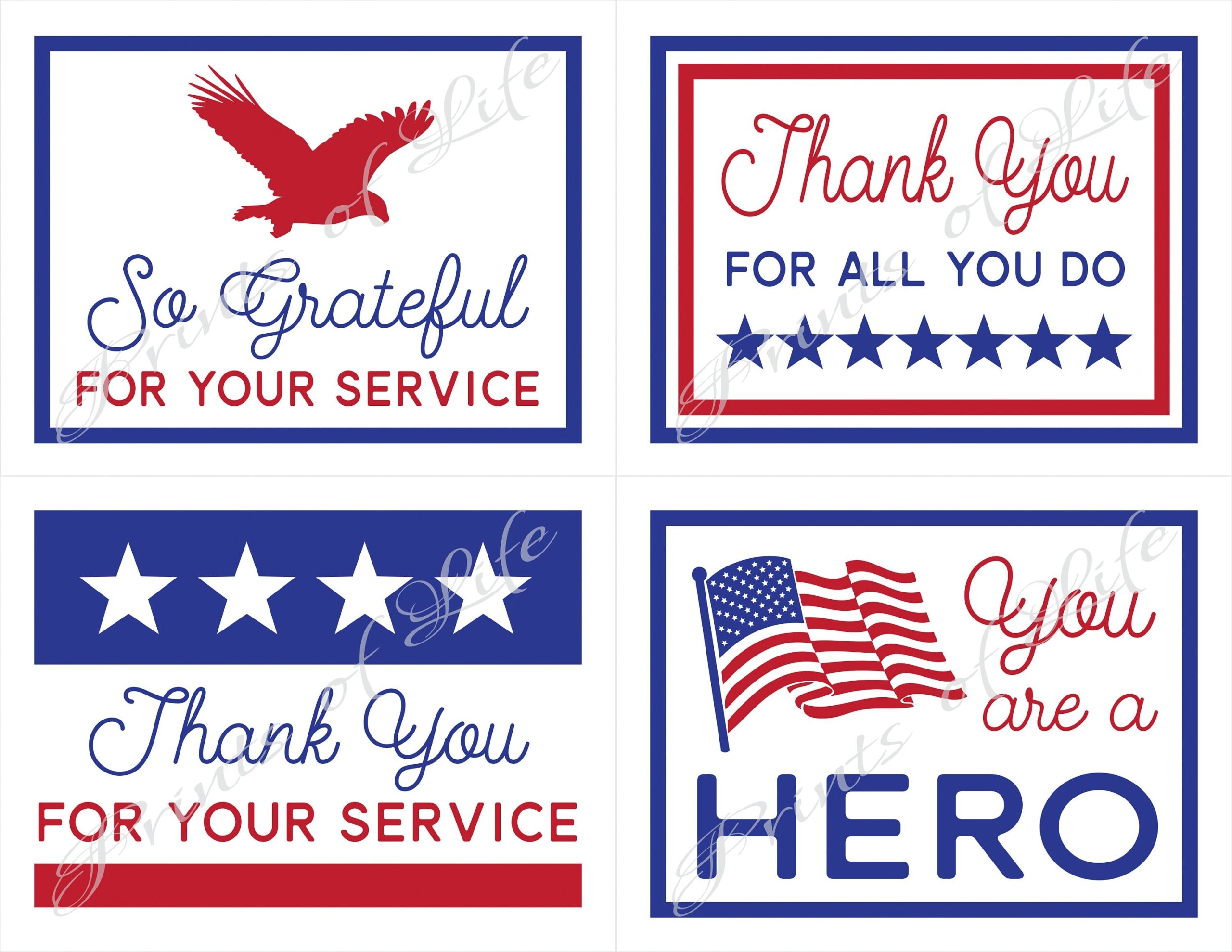 Patriotic Thank You Cards Small Acts Of Kindness Instant Patriotic Thank You Cards Small Acts Of Kindness Instant