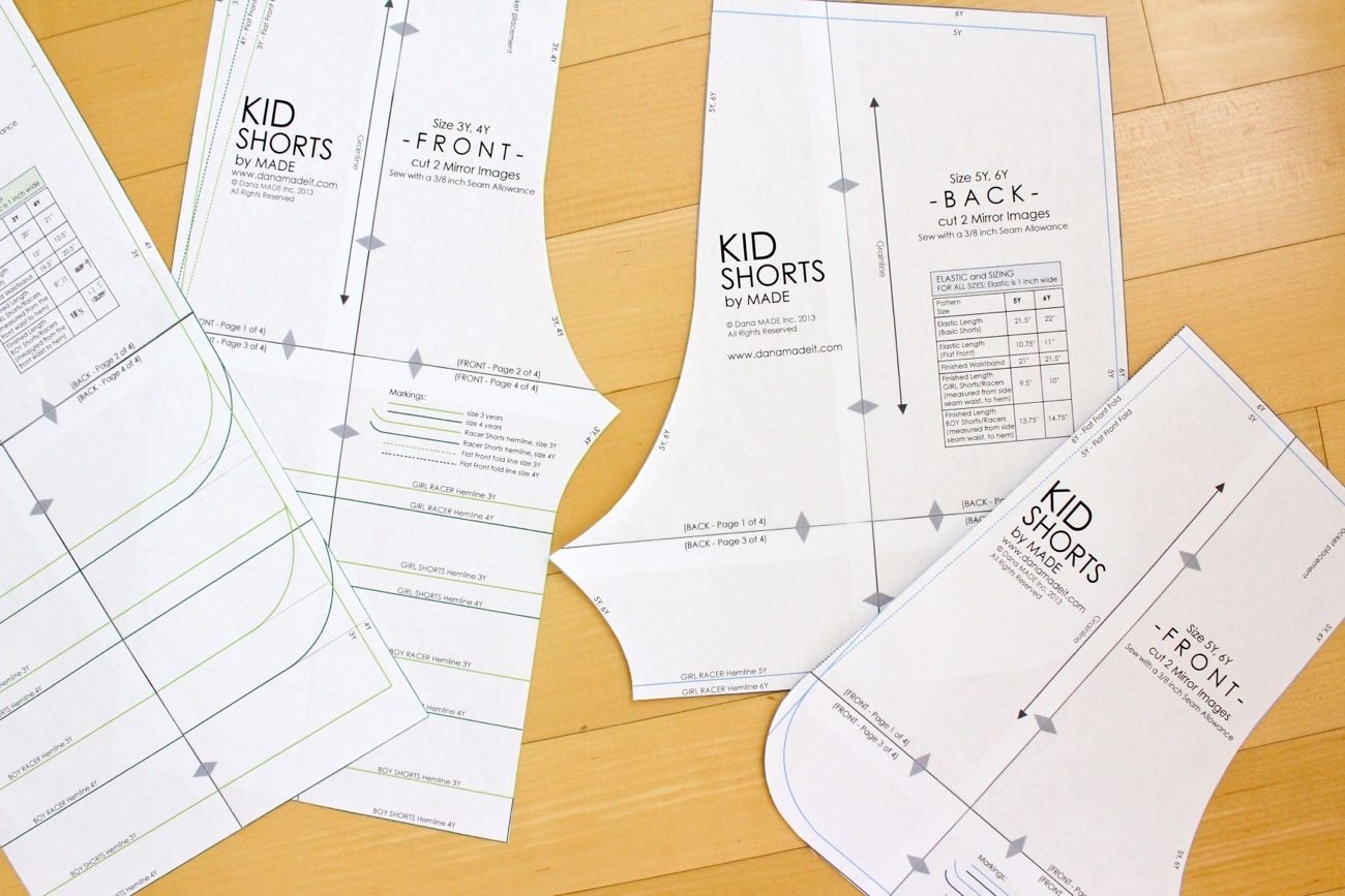 Pattern KID Shorts ages 12 Months To 10 Years MADE EVERYDAY Pattern KID Shorts ages 12 Months To 10 Years MADE EVERYDAY