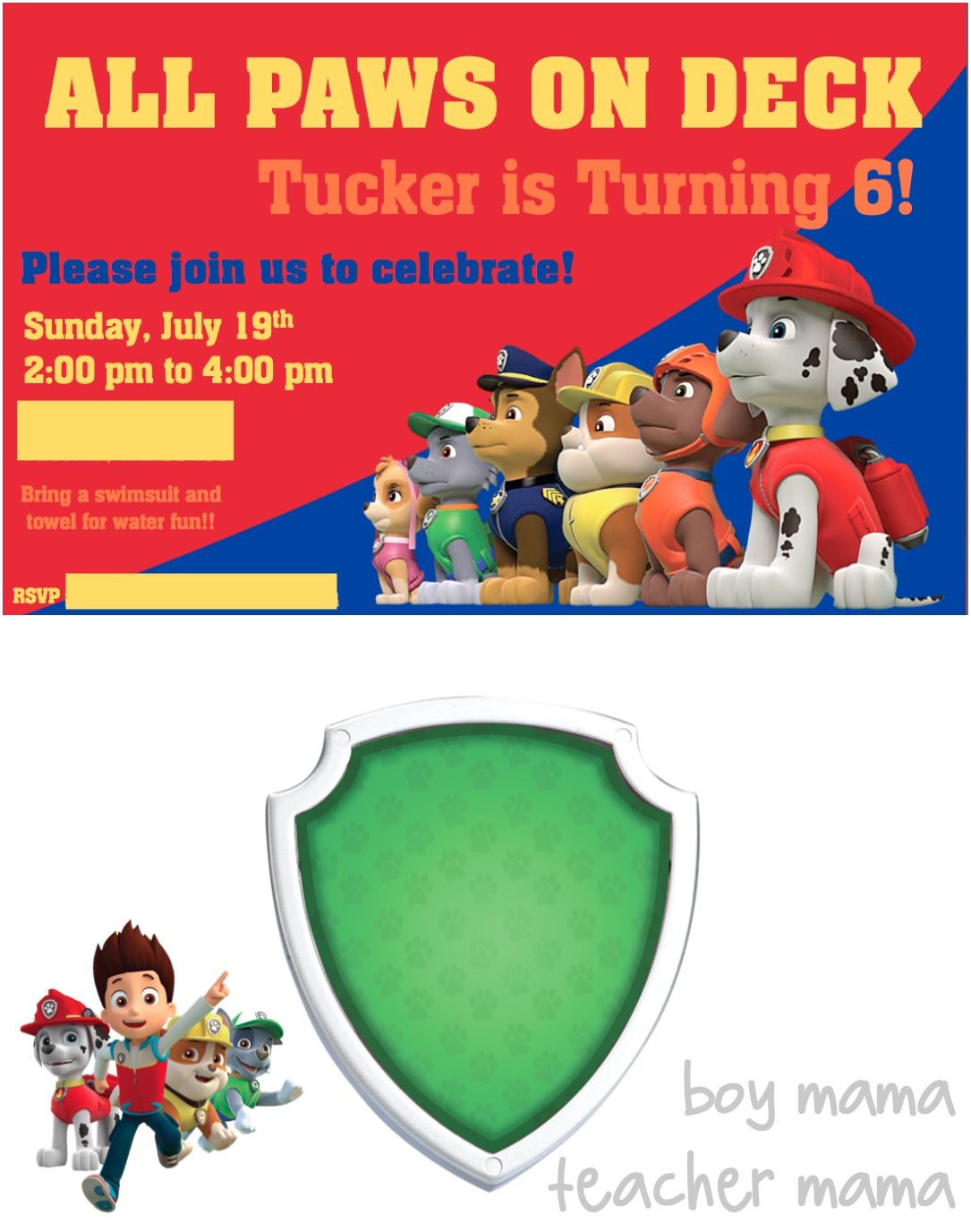 Paw Patrol Birthday Party Boy Mama Teacher Mama