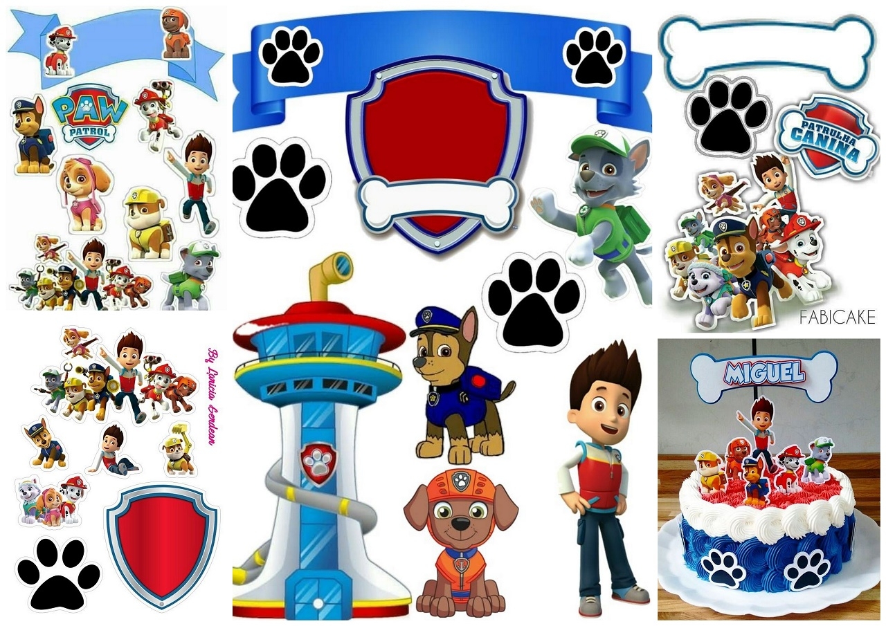 Paw Patrol Birthday Party Free Printable Cake Toppers Oh My 